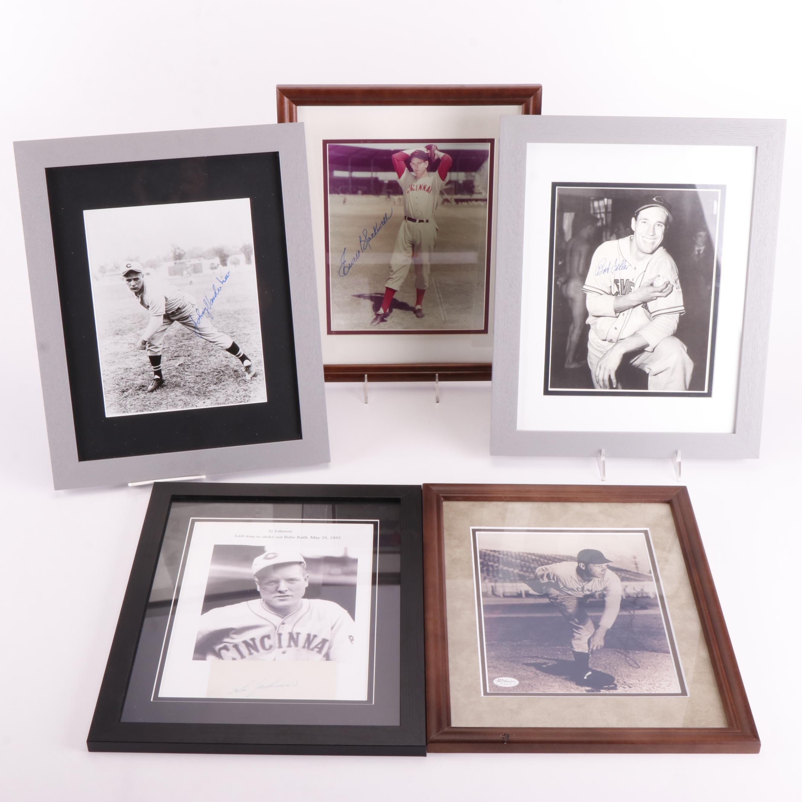Bob Feller, Johnny Vander Meer, and More Signed Baseball Prints