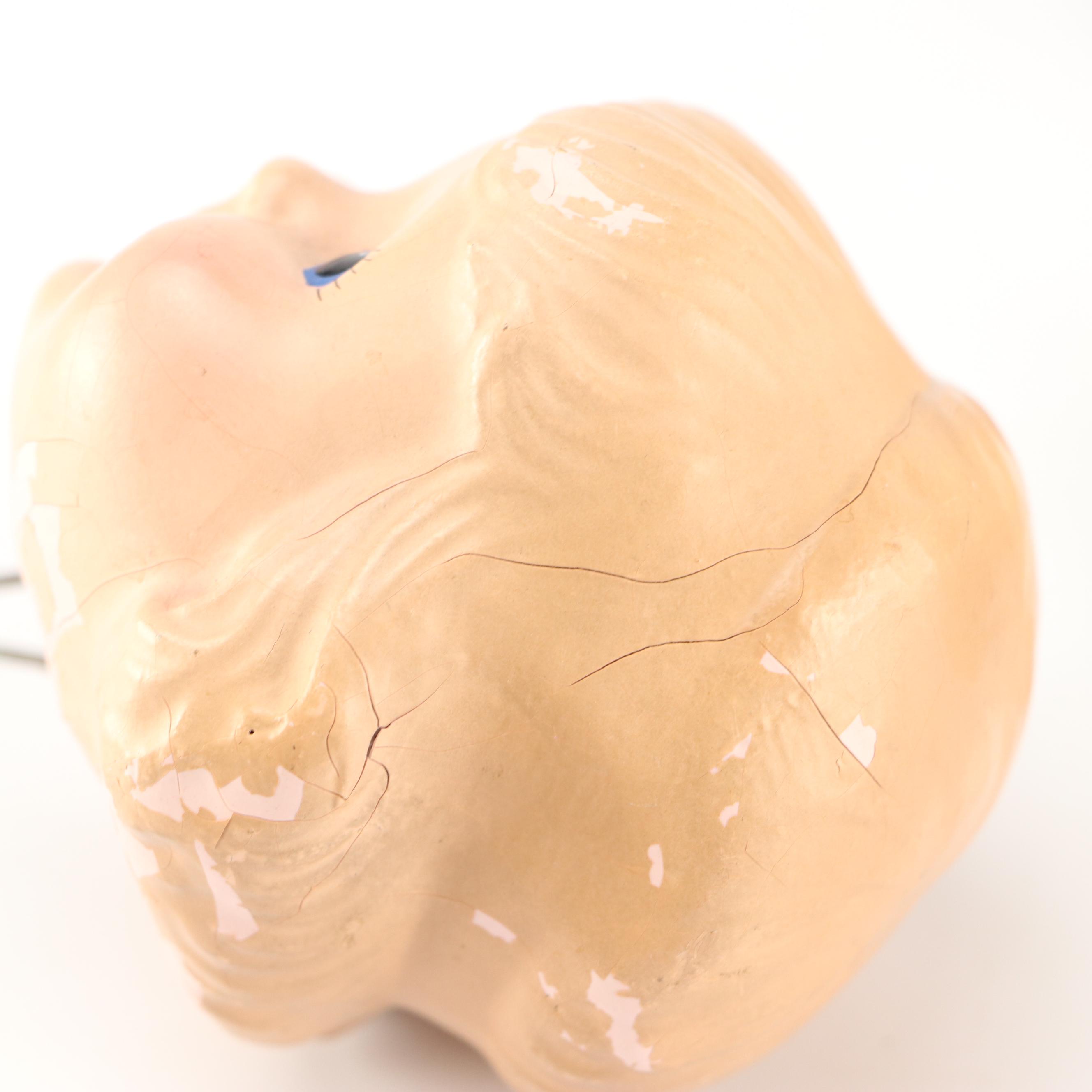 Madame Hendron Doll with Other Composite Doll and  Glasco Baby Vanity Jars