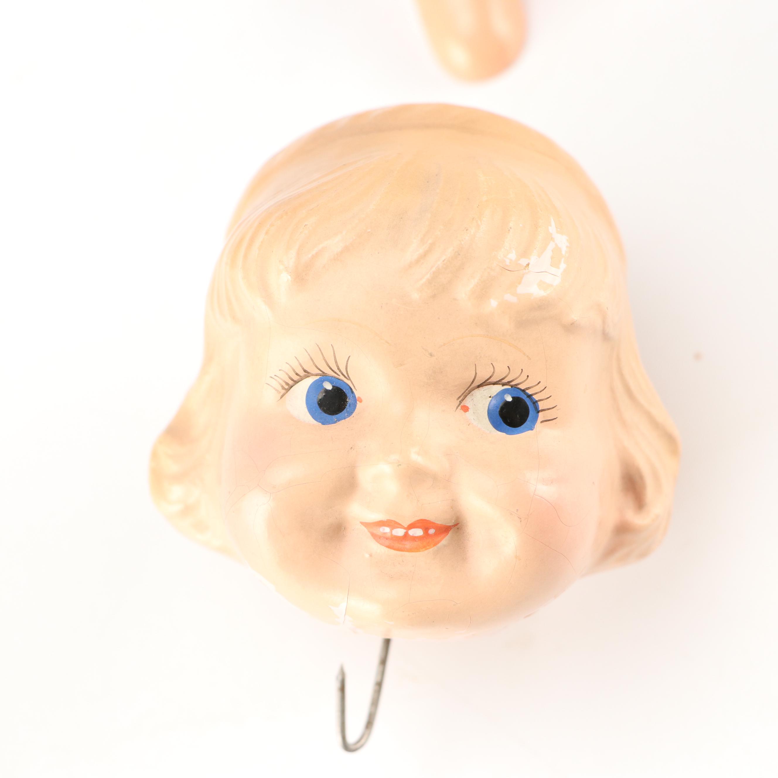 Madame Hendron Doll with Other Composite Doll and  Glasco Baby Vanity Jars