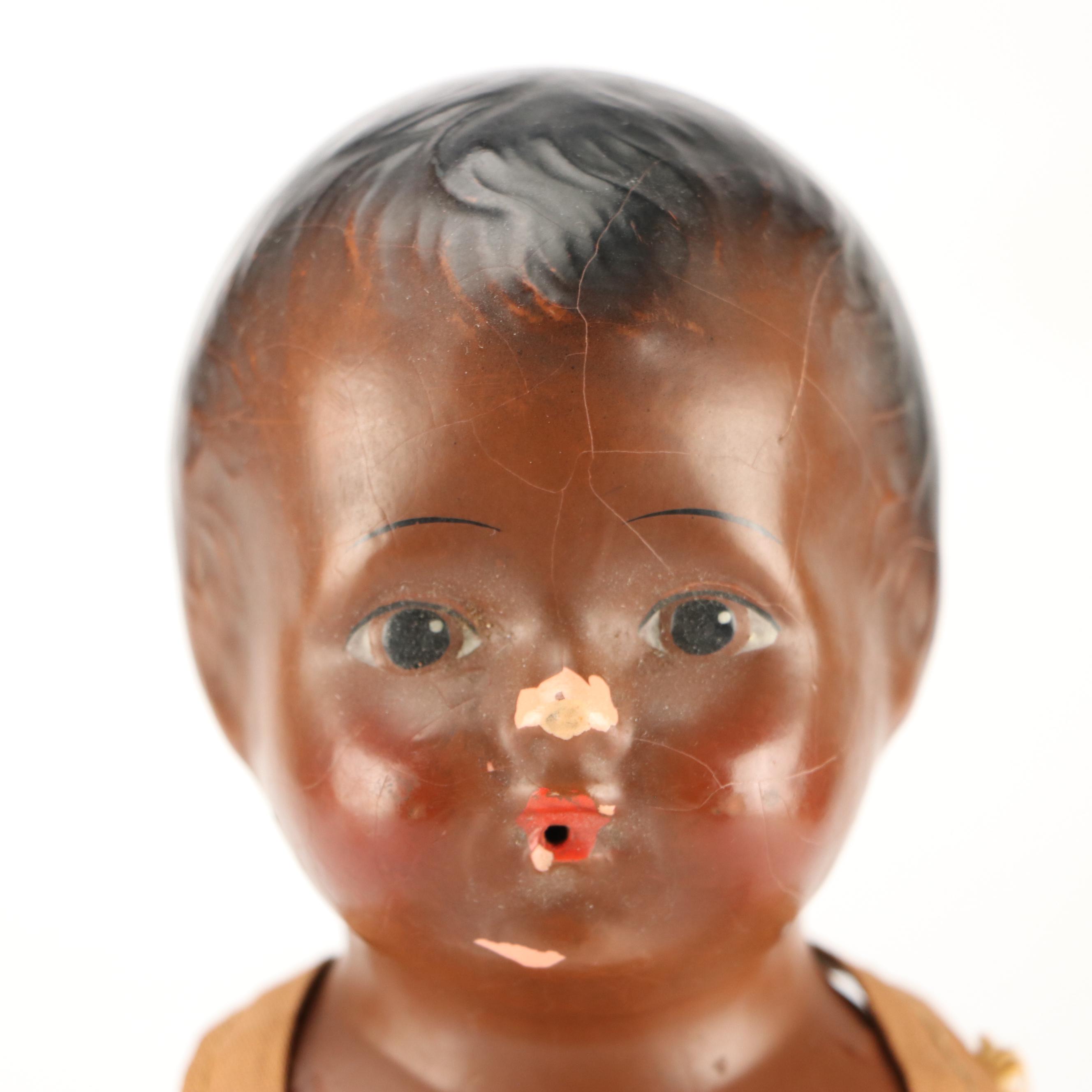 Madame Hendron Doll with Other Composite Doll and  Glasco Baby Vanity Jars