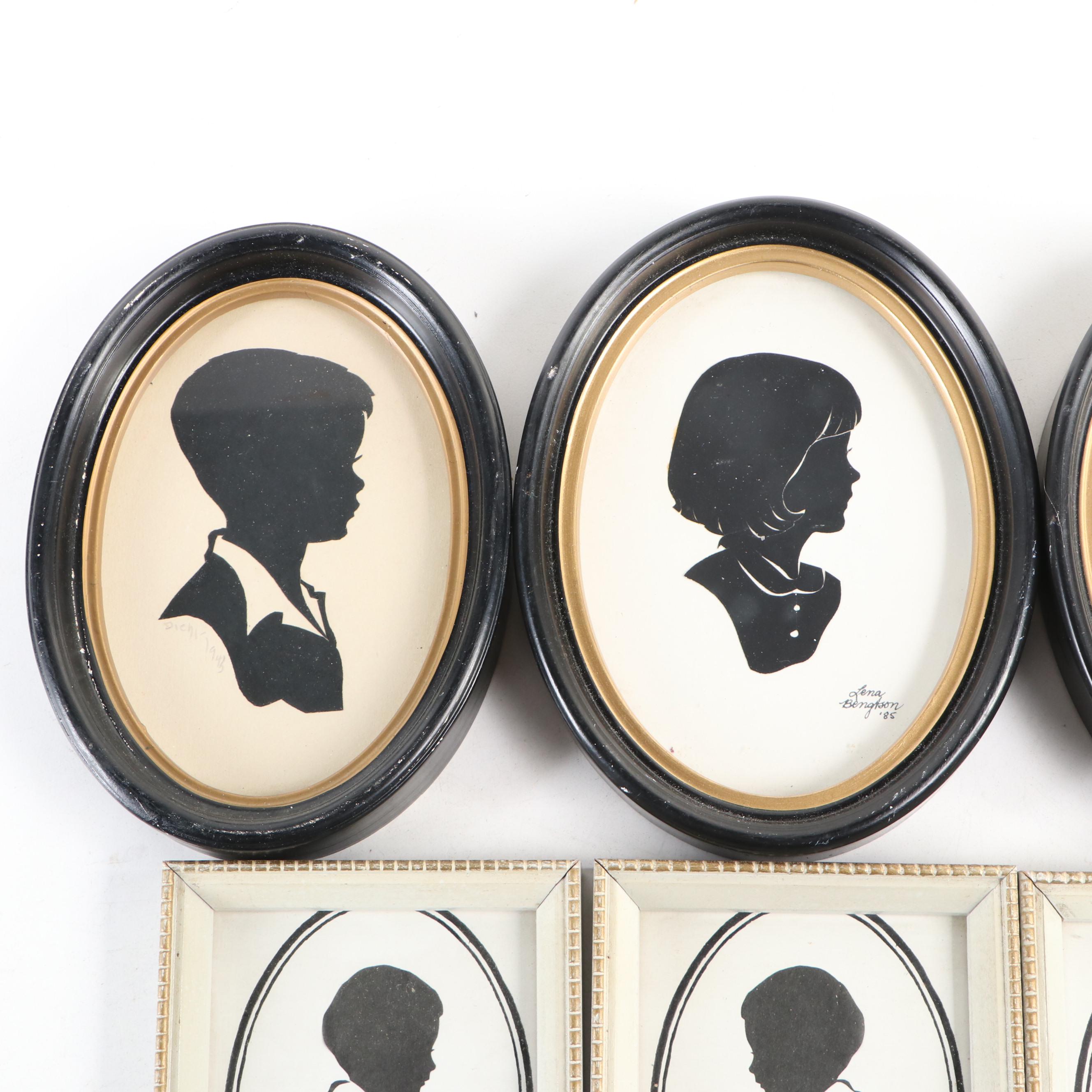 Lena Bengtson Hand-Cut Paper Profile Silhouettes of Children