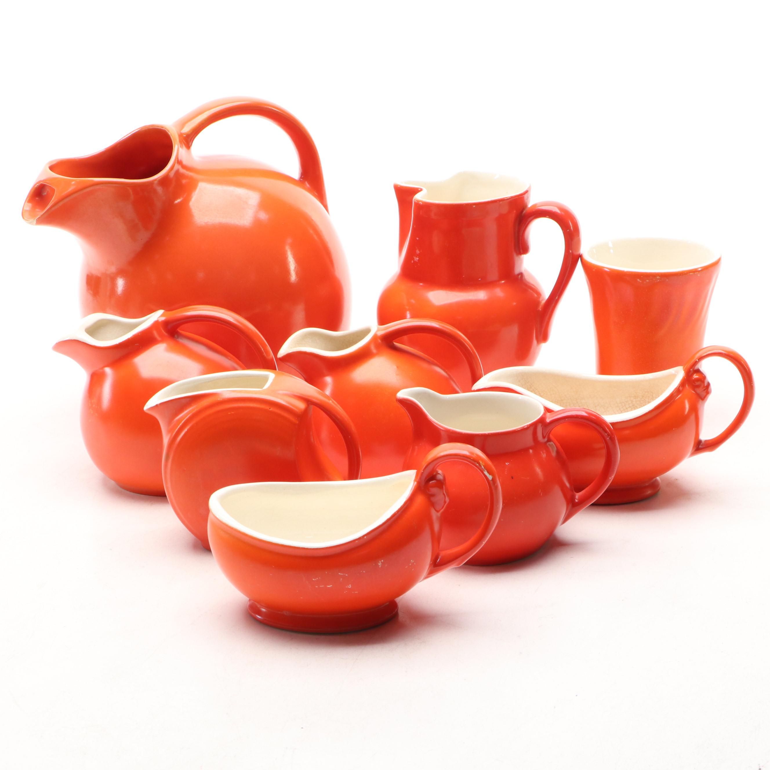 Erphila Czech Art Pottery Creamers and Pitchers with Other Serveware