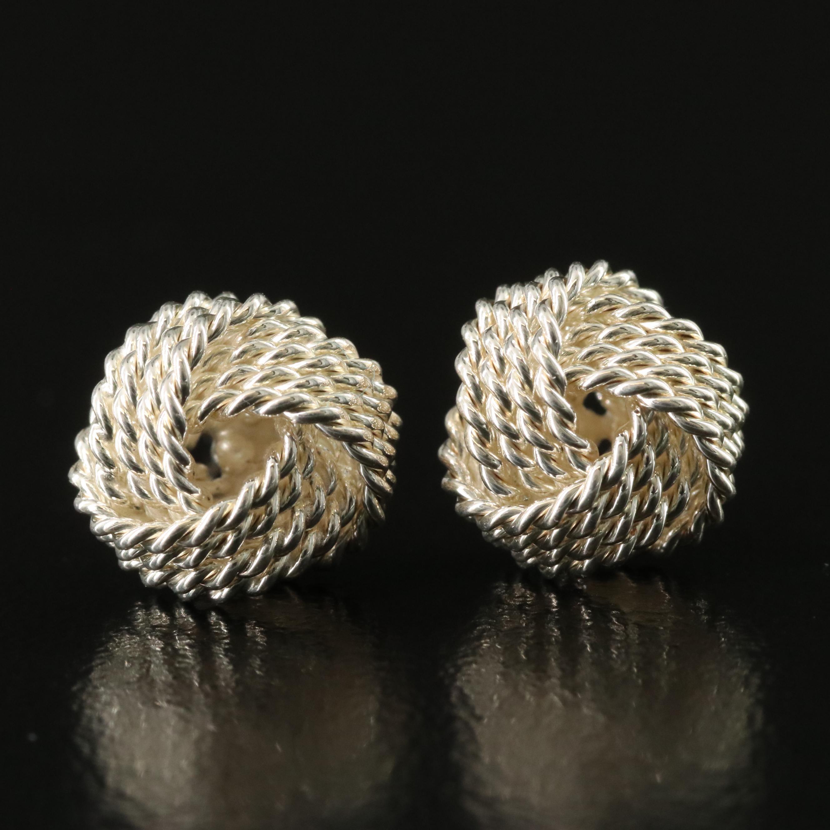 Tiffany & Co. Sterling Twist Knot Earrings