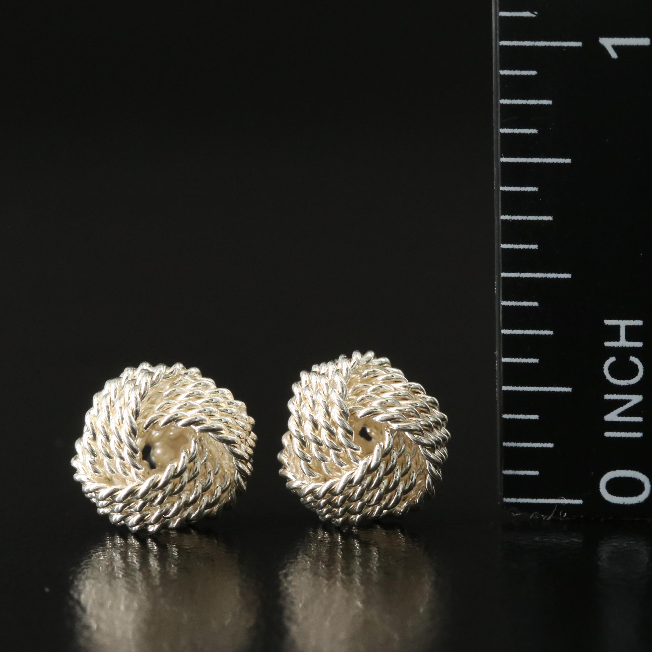 Tiffany & Co. Sterling Twist Knot Earrings