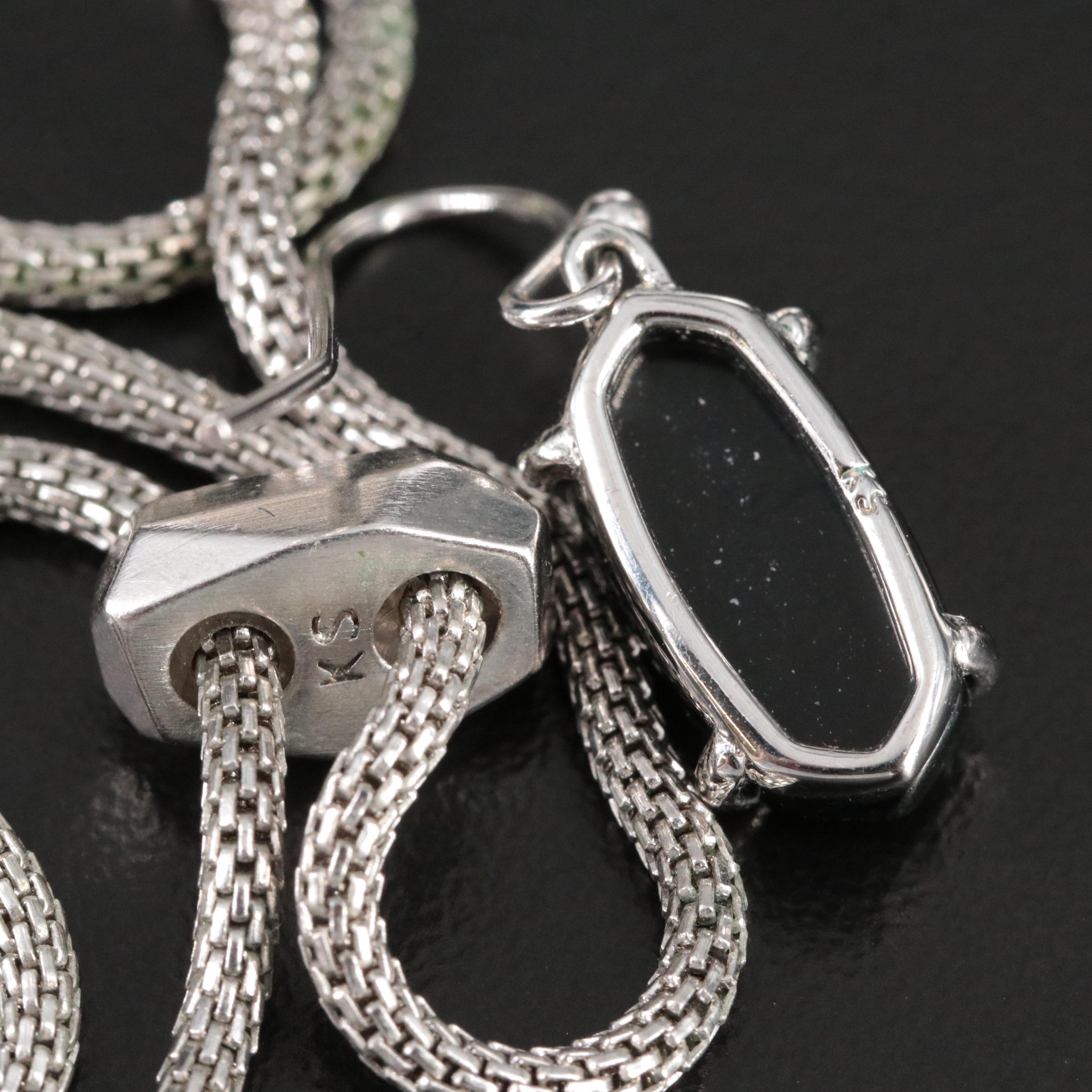 Kendra Scott "Black" Glass Necklace and Earring Set