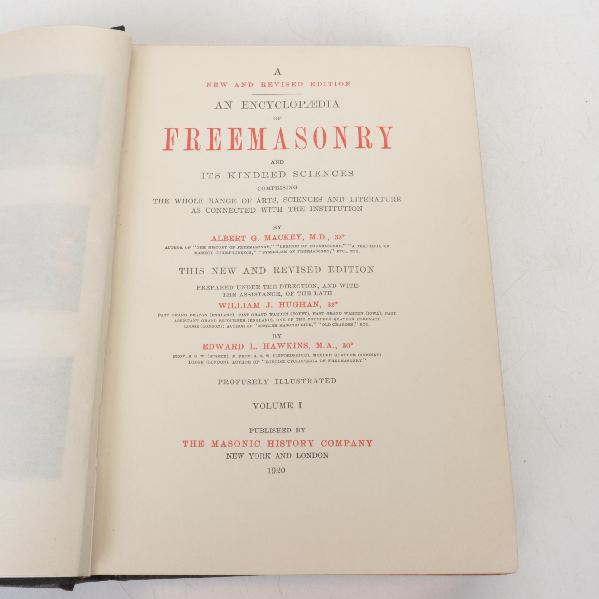 "Encyclopedia of Freemasonry" Two Volume Set with Histories of Humbolt Lodge