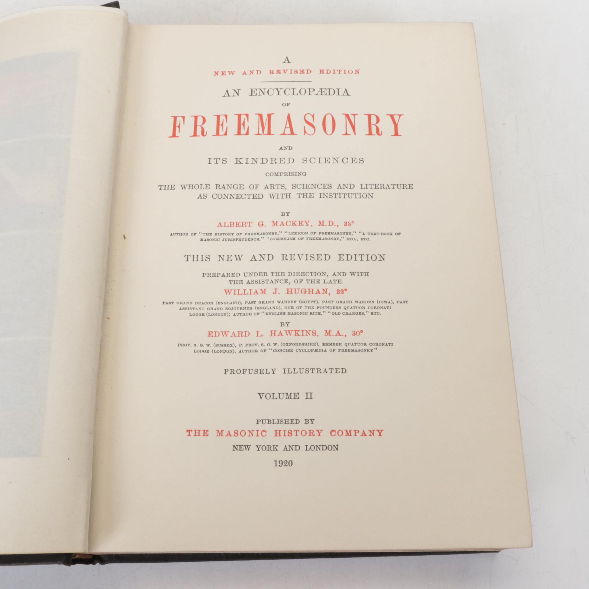 "Encyclopedia of Freemasonry" Two Volume Set with Histories of Humbolt Lodge