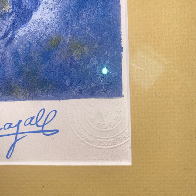 Serigraph After Marc Chagall "Autoportrait avec Bouquet"