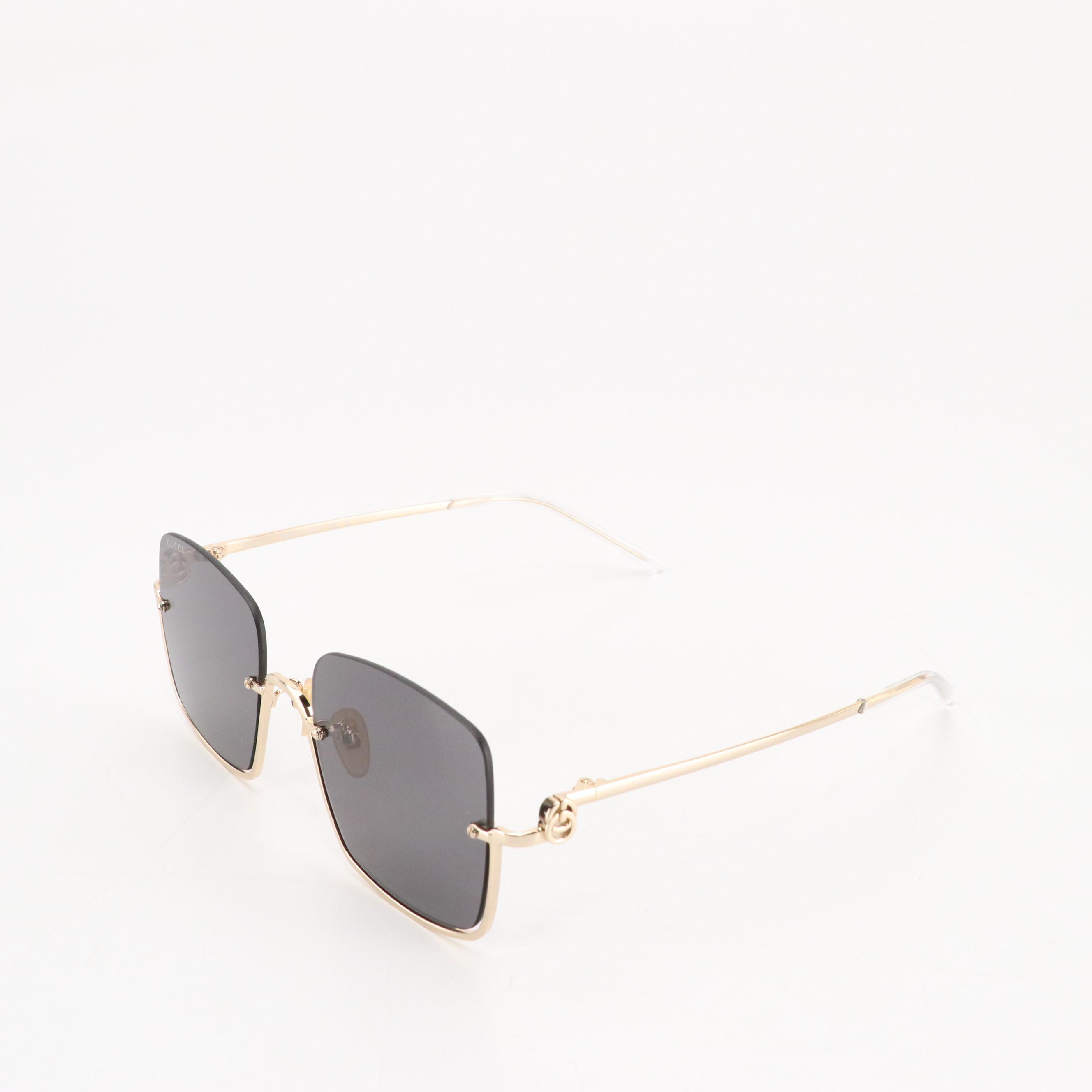 Gucci GG1279 Half-Rim Square Sunglasses with Case