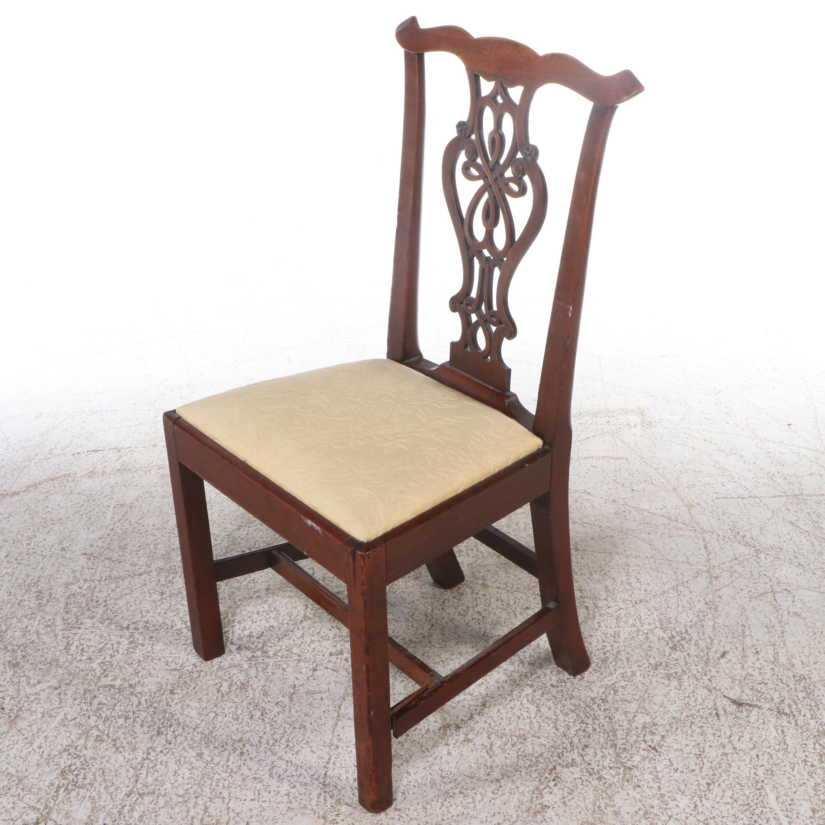 Chippendale Style Carved Mahogany Side Chair