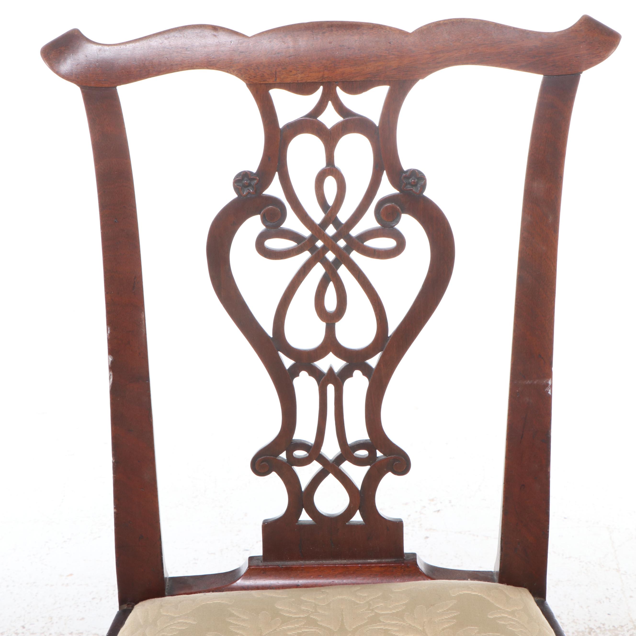 Chippendale Style Carved Mahogany Side Chair