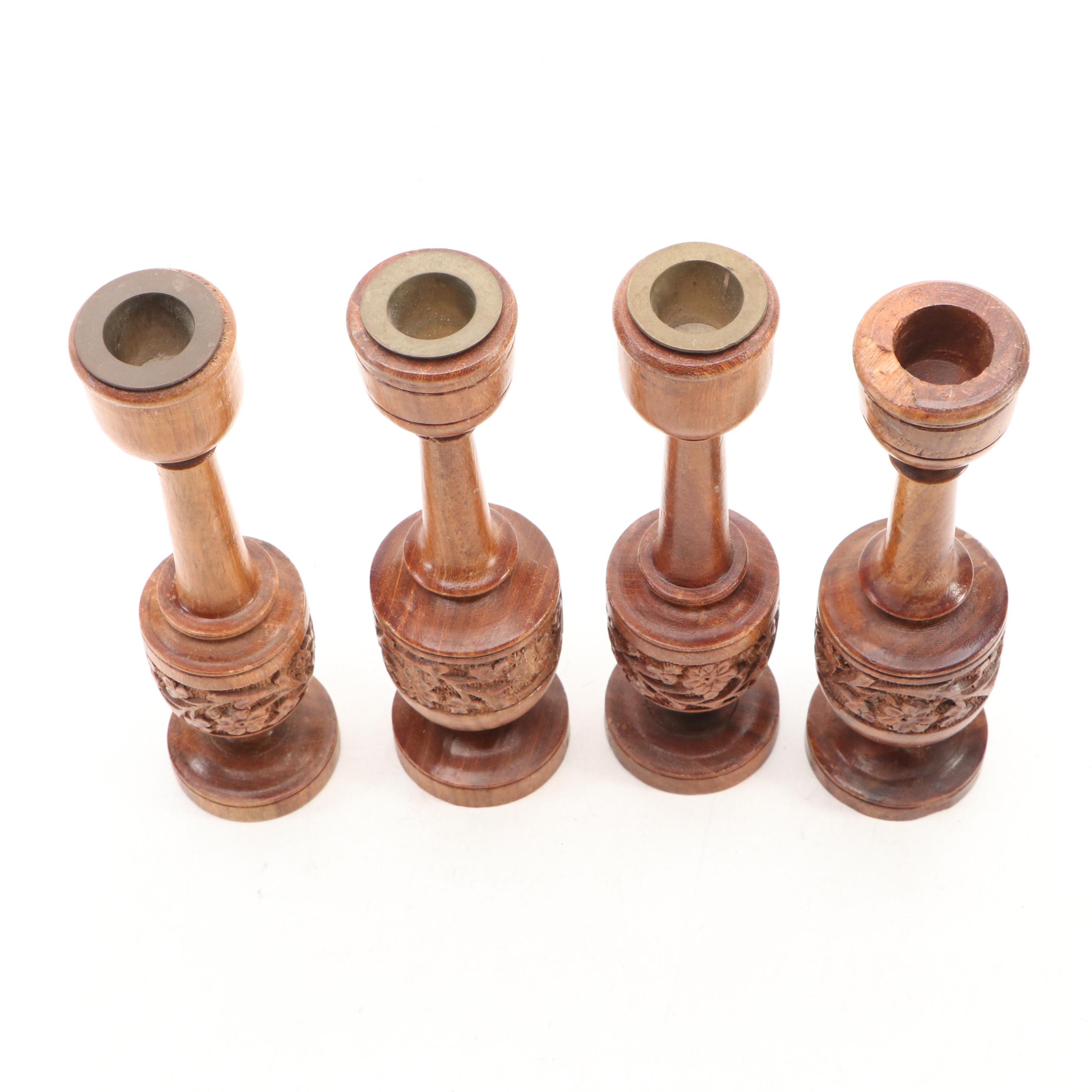 Carved Wood Book Holder and Bone Inlay Elephant Dish with Other Wood  Décor