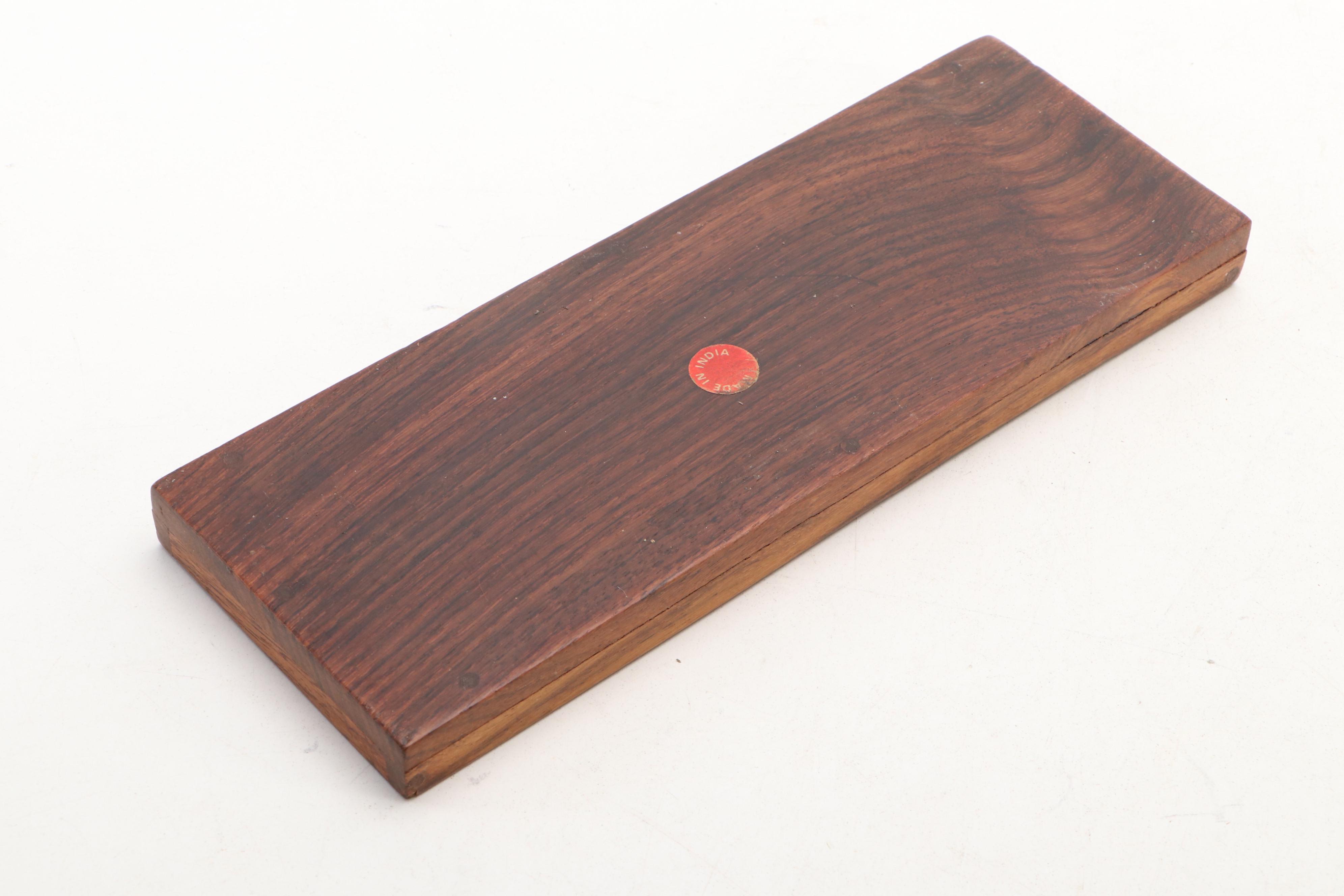 Carved Wood Book Holder and Bone Inlay Elephant Dish with Other Wood  Décor