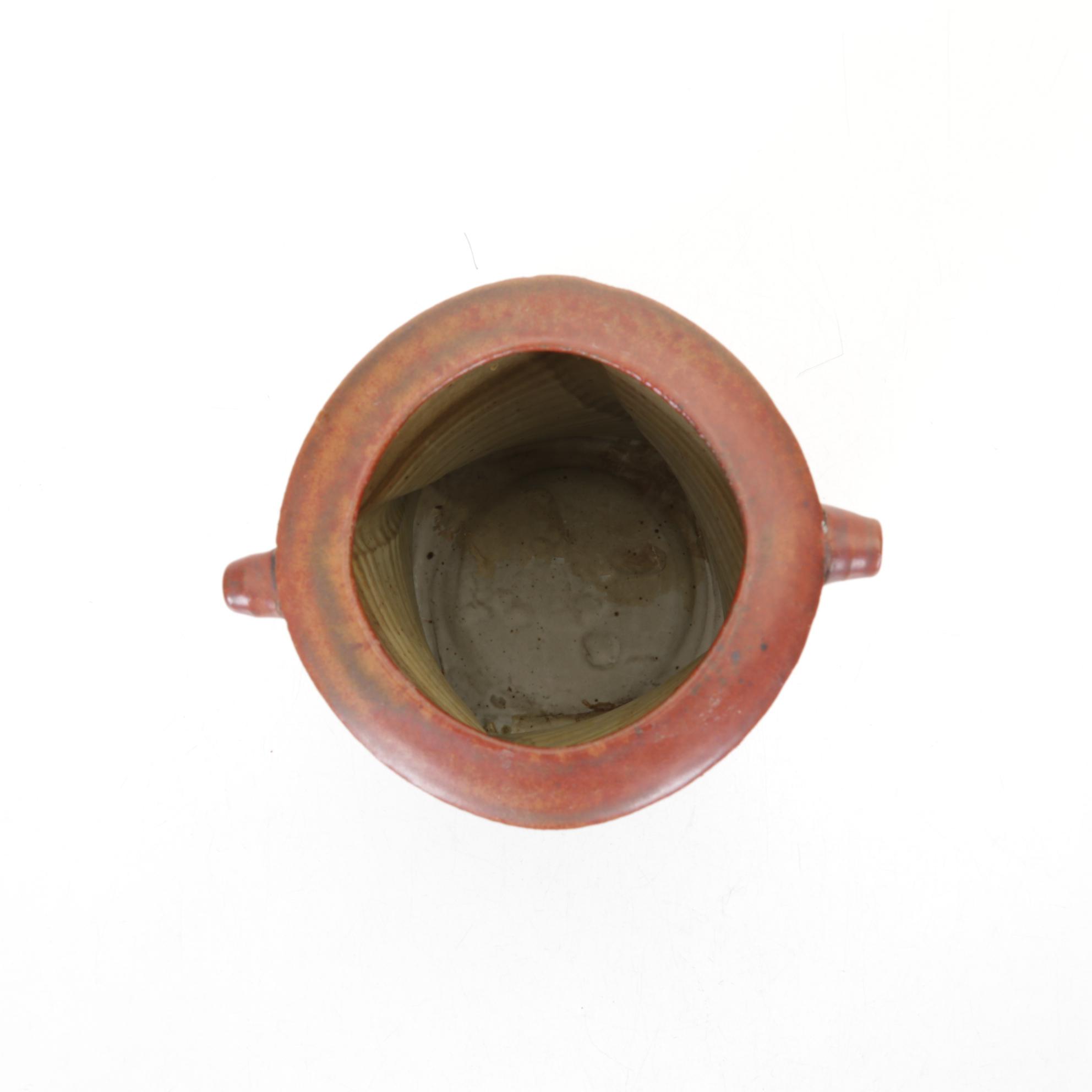 Ellen Shankin Hand-Thrown Pottery Vase and Box with Pottery Bowl