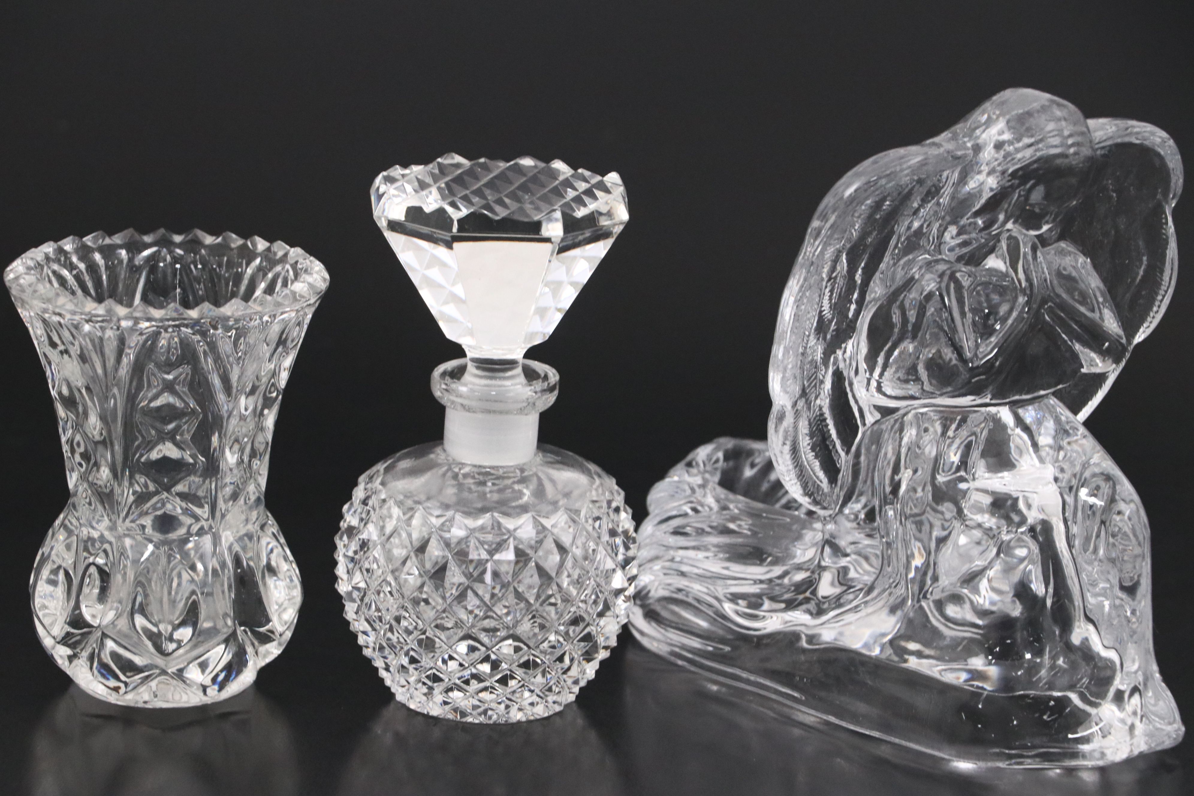Mikasa Crystal Bud Vase and Lenox Etched Bowl with Other Crystal Décor