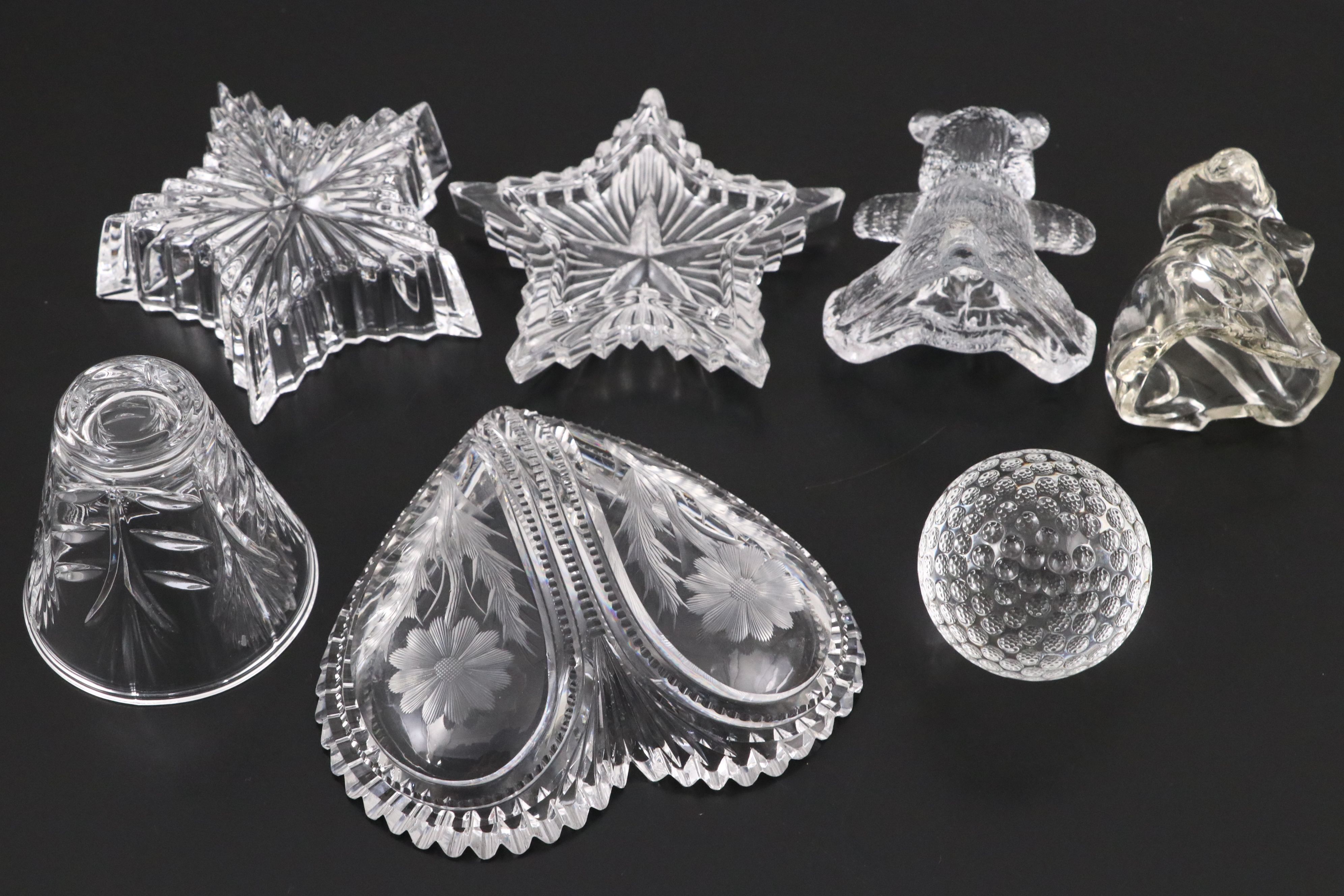 Mikasa Crystal Bud Vase and Lenox Etched Bowl with Other Crystal Décor