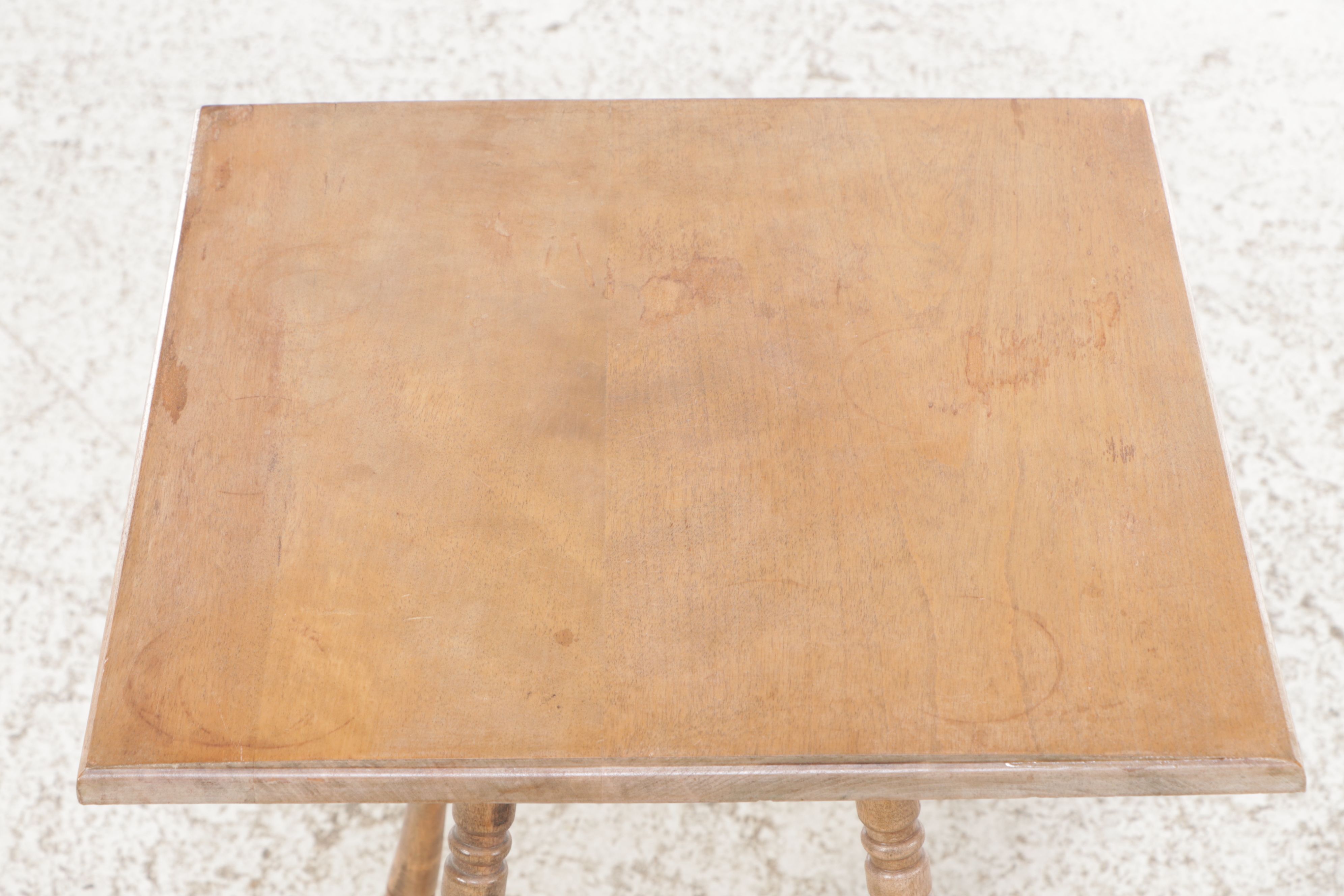 Spindle Turned-Leg Walnut Plant Stand