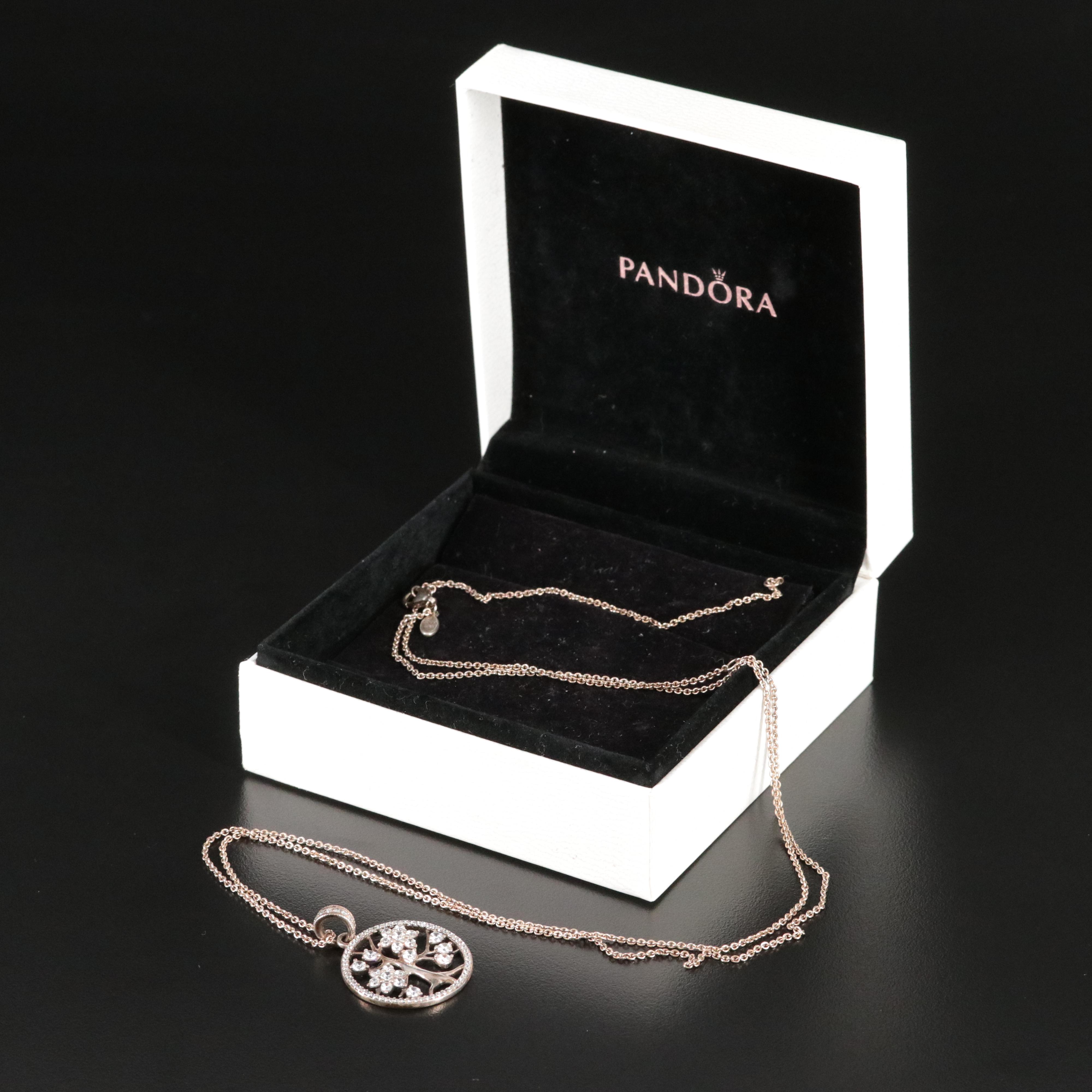 Sterling Cubic Zirconia Tree of Life Pendant