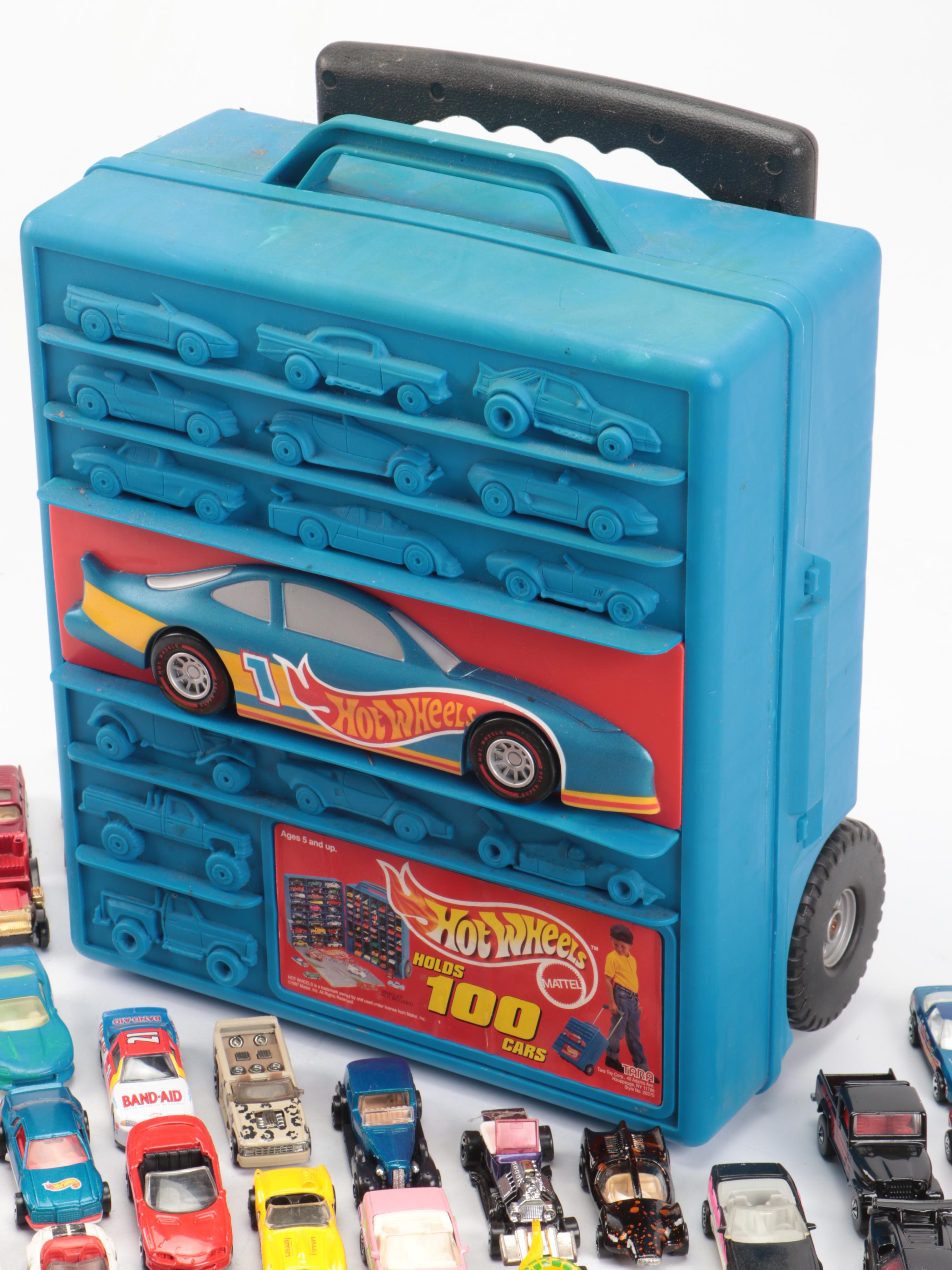Hot Wheels, Matchbox, Racing Champions and More Toy Cars in Case