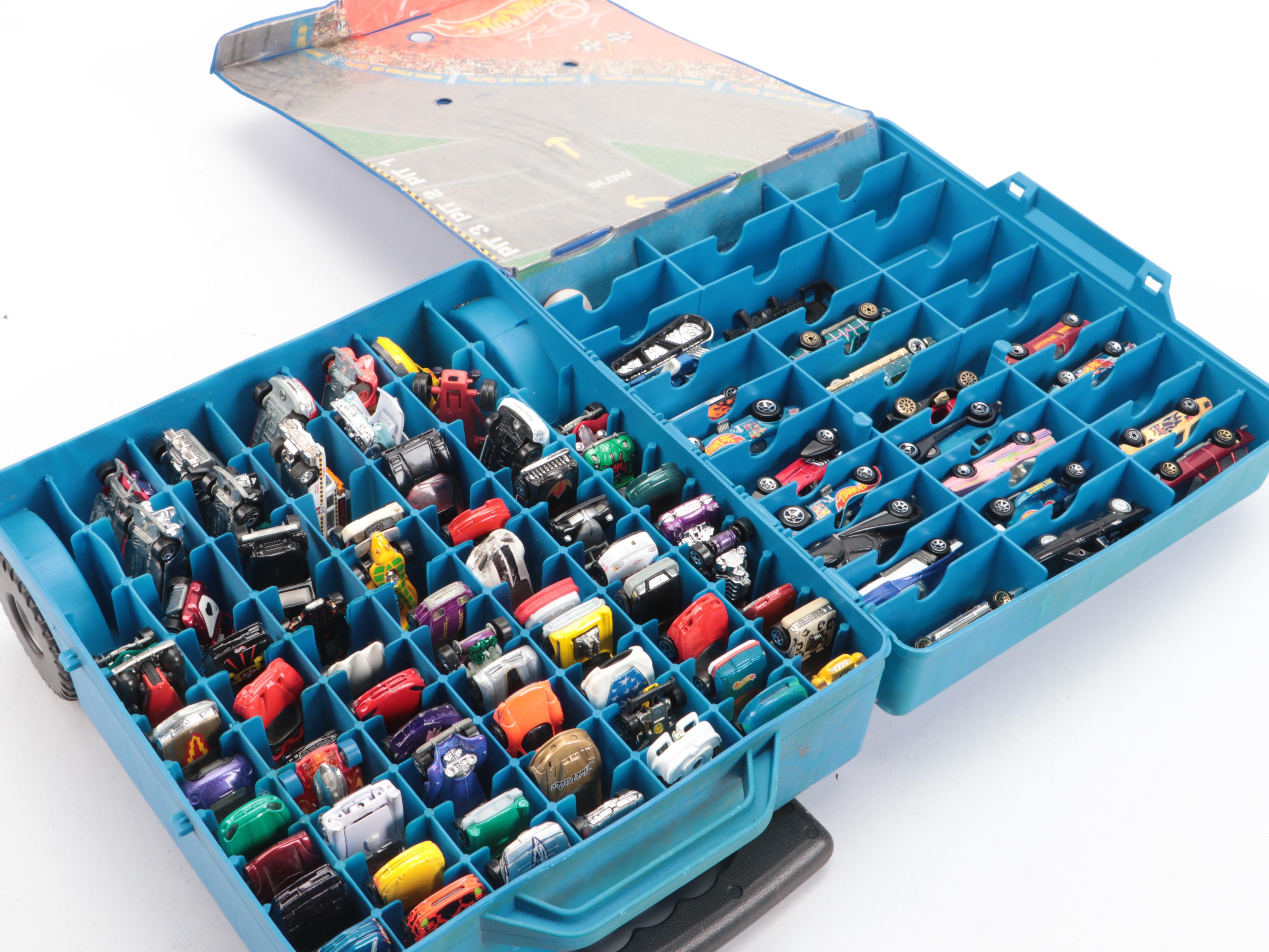 Hot Wheels, Matchbox, Racing Champions and More Toy Cars in Case