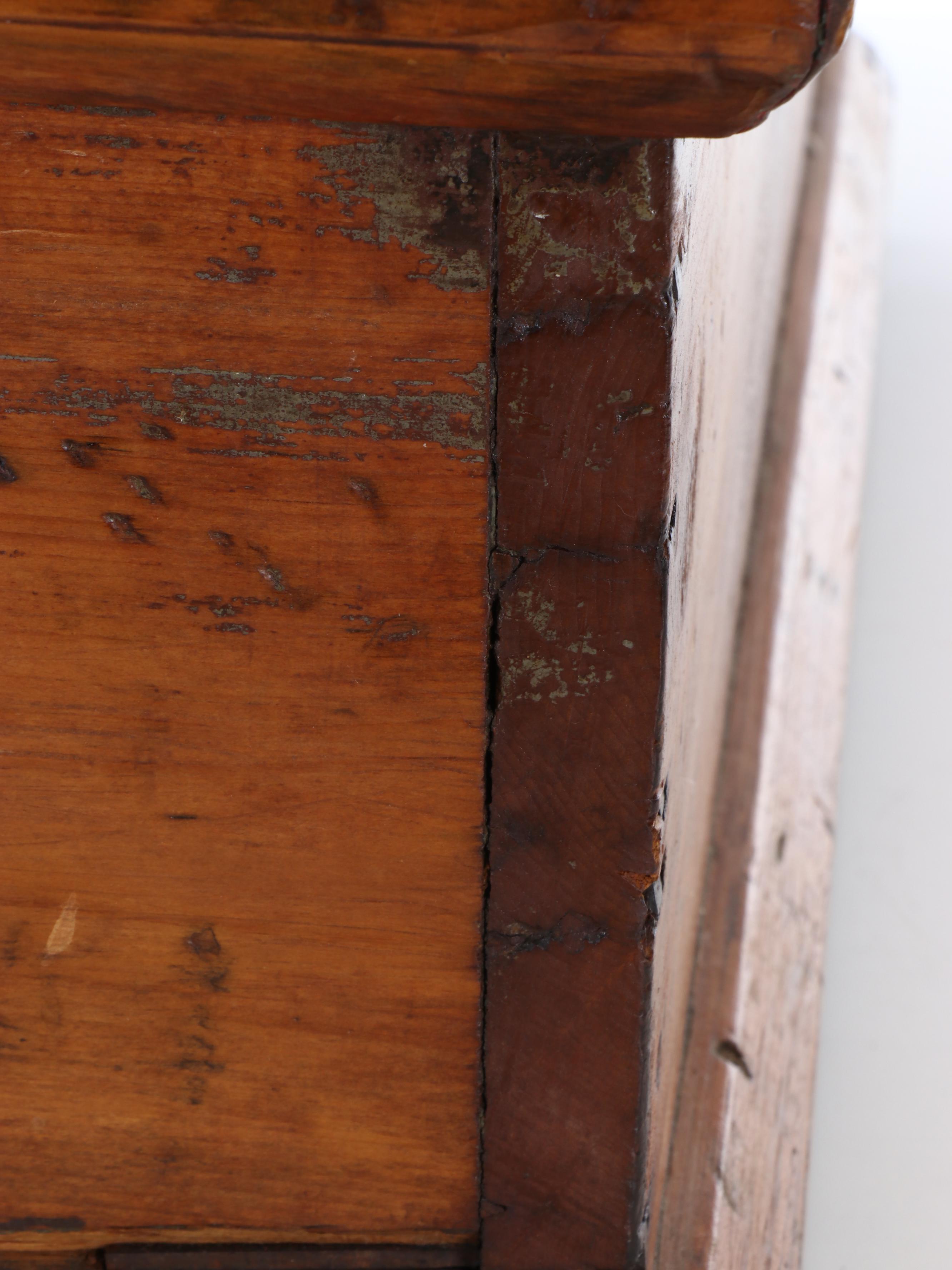 American Colonial Style Wooden Blanket Chest, Late 19th/Early 20th Century