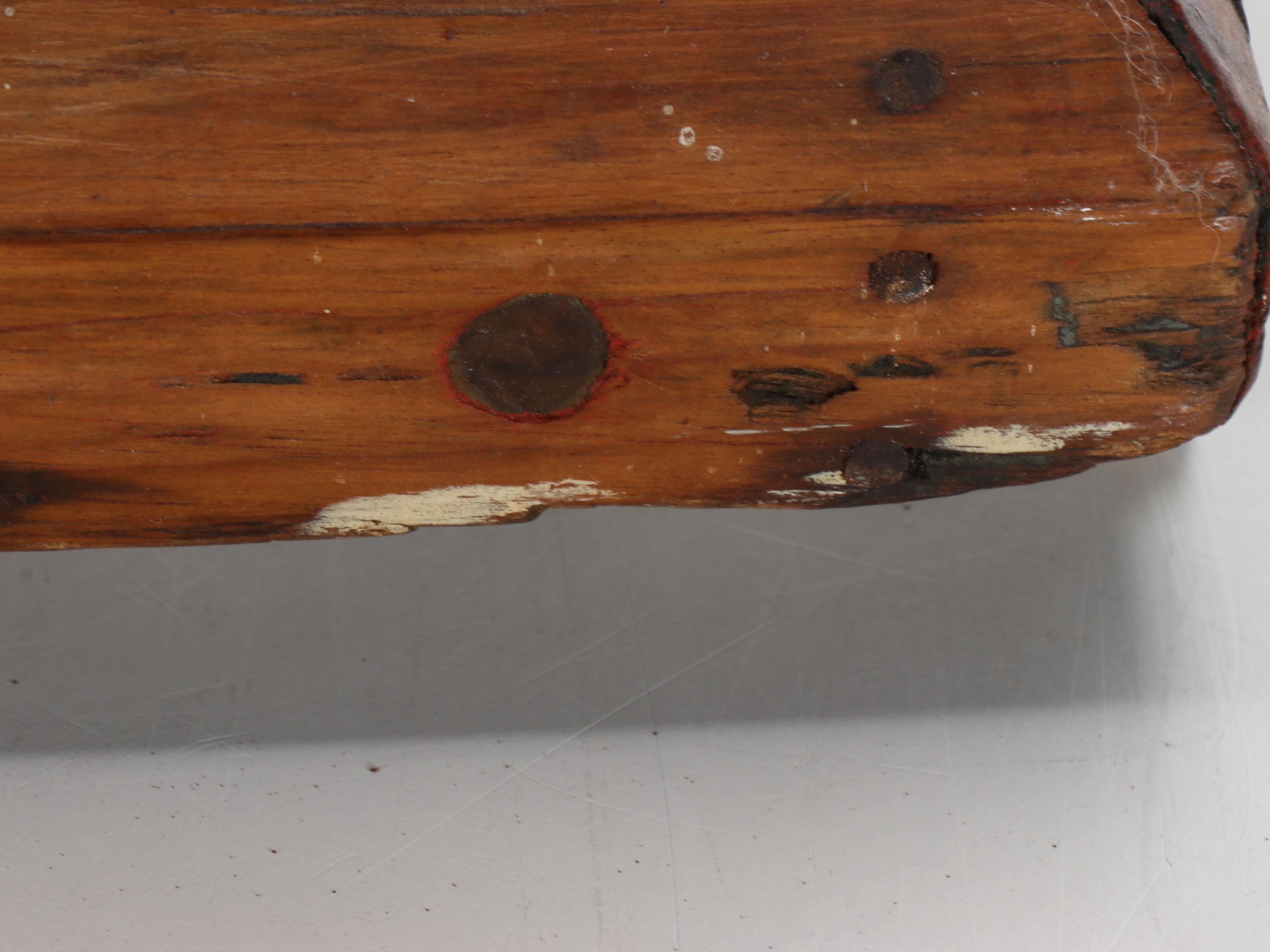 American Colonial Style Wooden Blanket Chest, Late 19th/Early 20th Century