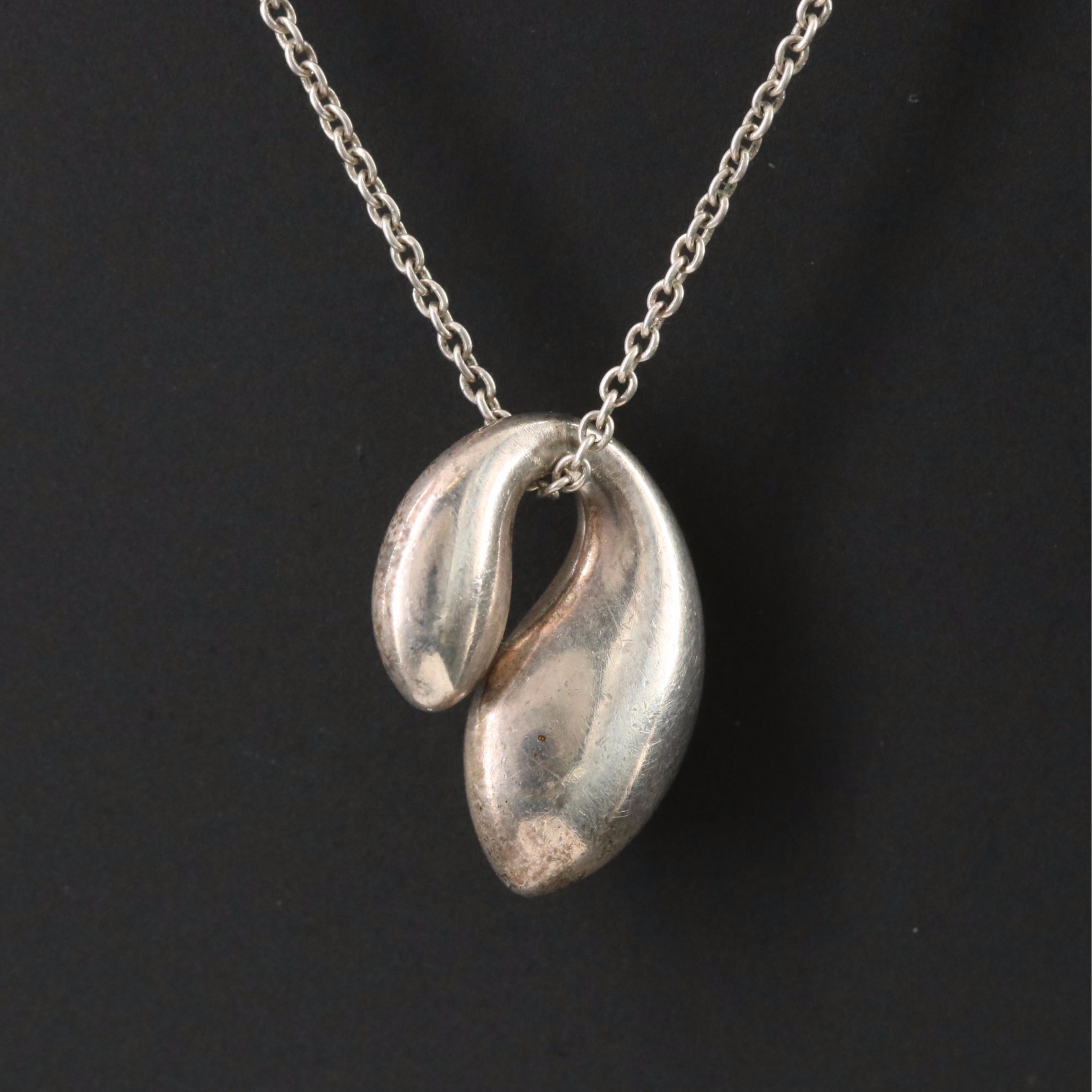 Elsa Peretti for Tiffany & Co. Sterling Double Teardrop Necklace