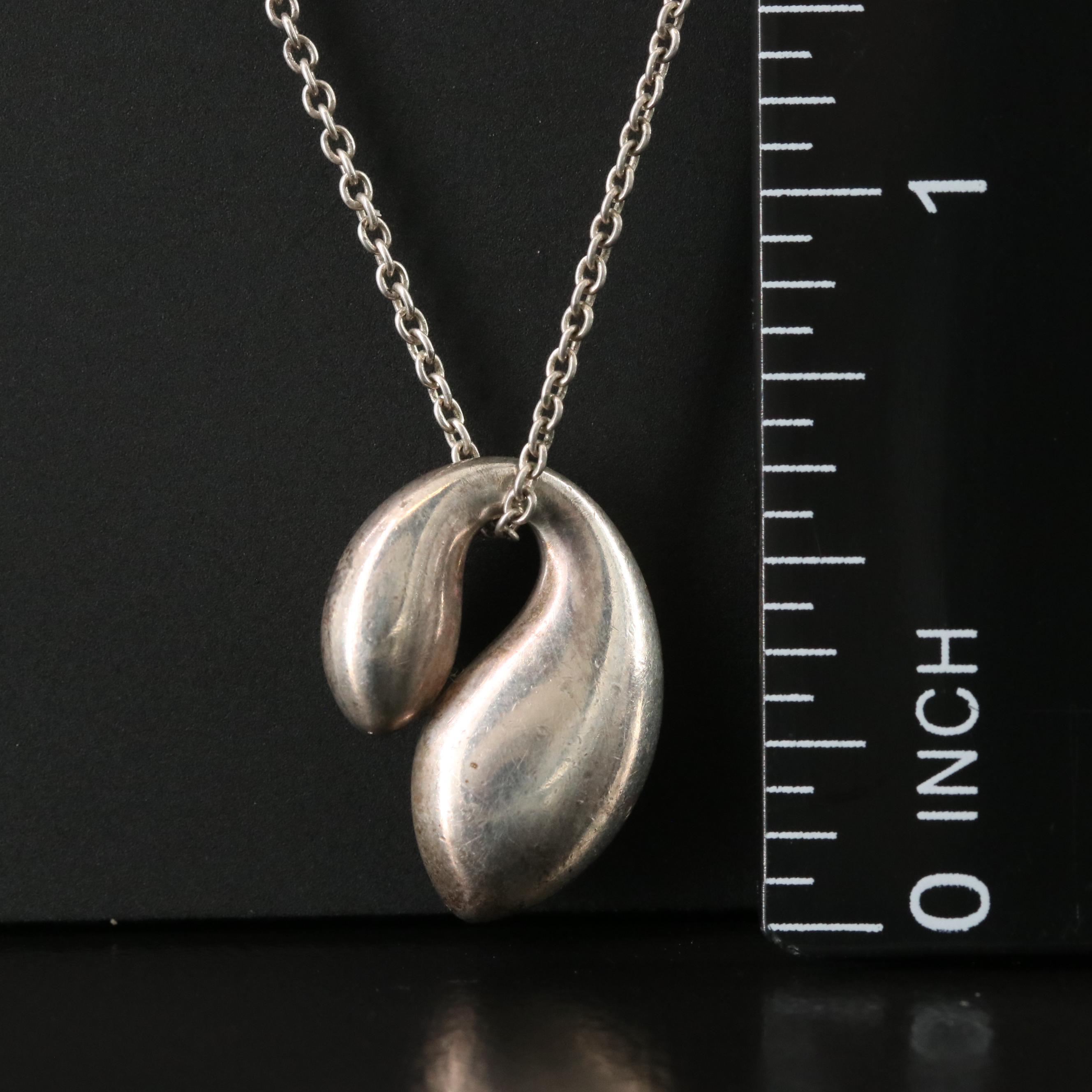 Elsa Peretti for Tiffany & Co. Sterling Double Teardrop Necklace