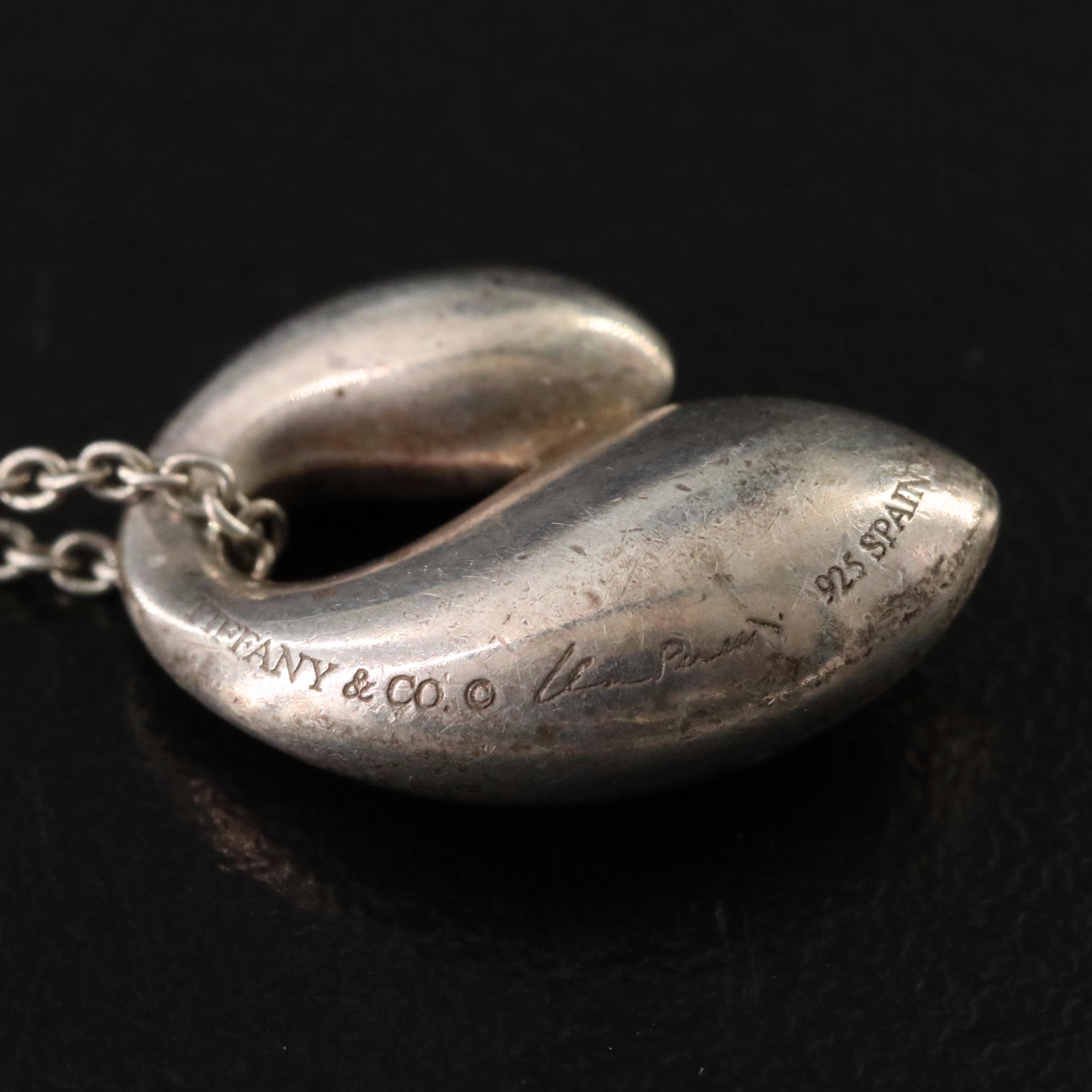 Elsa Peretti for Tiffany & Co. Sterling Double Teardrop Necklace