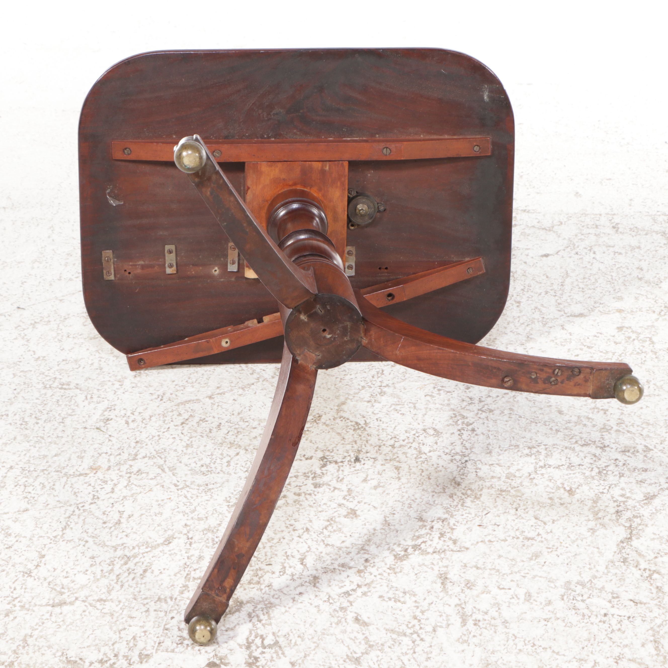 Regency Style Mahogany Tripod Side Table, 20th Century