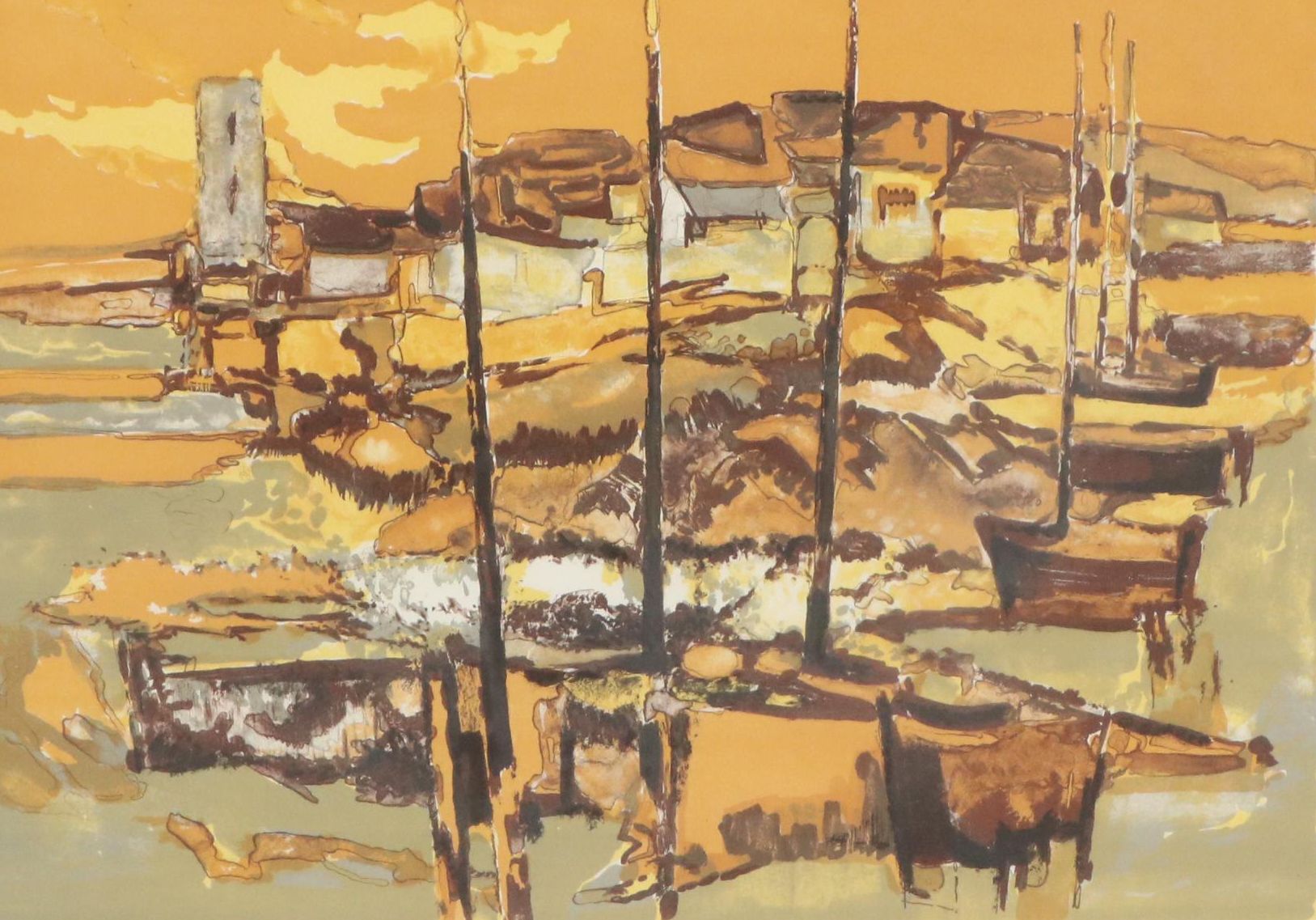 Eliane Thiollier Modern Lithograph, Mid-Late 20th Century