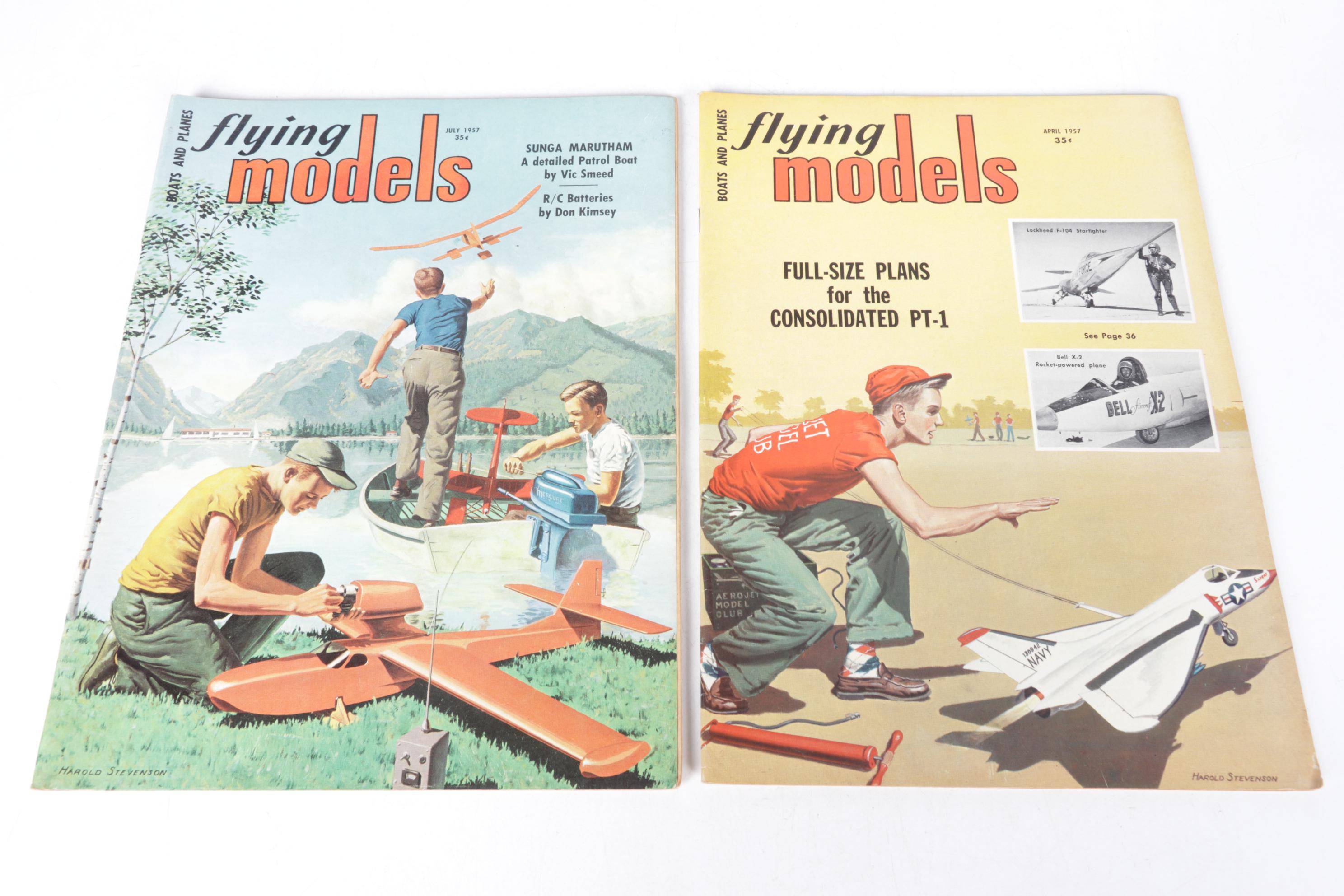 "Flying Models" Hobbyist Magazine Collection, Mid-20th Century
