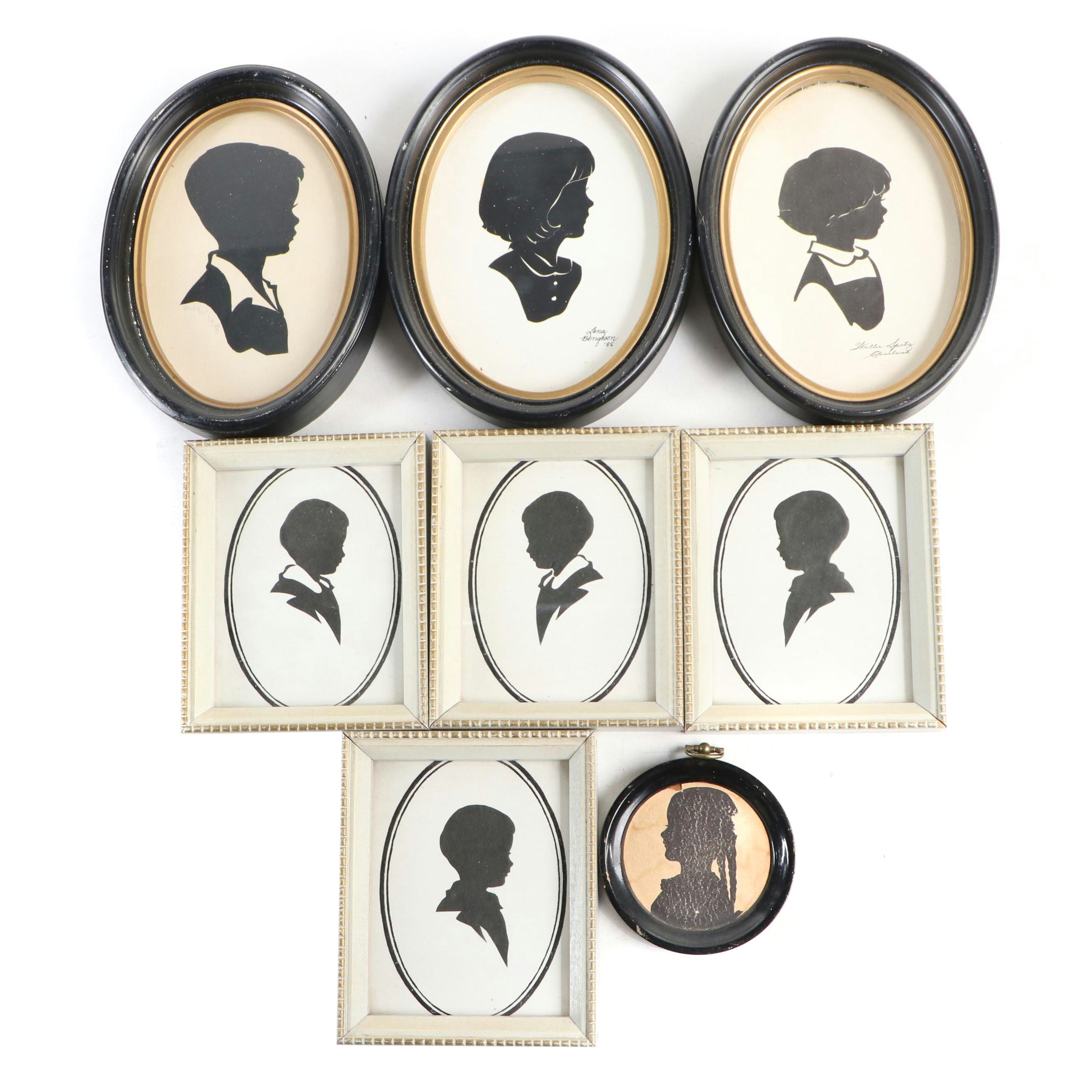 Lena Bengtson Hand-Cut Paper Profile Silhouettes of Children