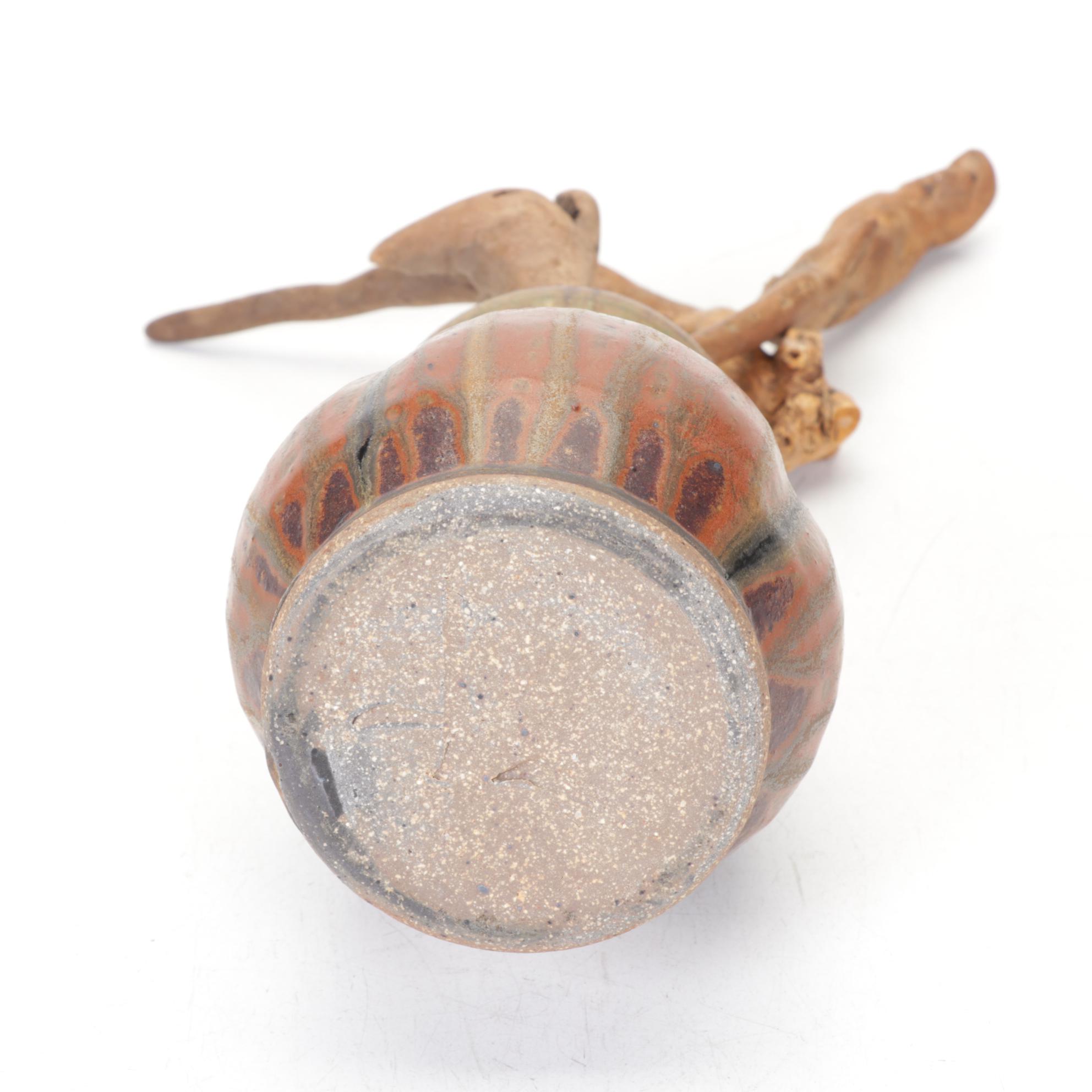 Hand-Thrown Drip Glazed Pottery Pitchers and Vases