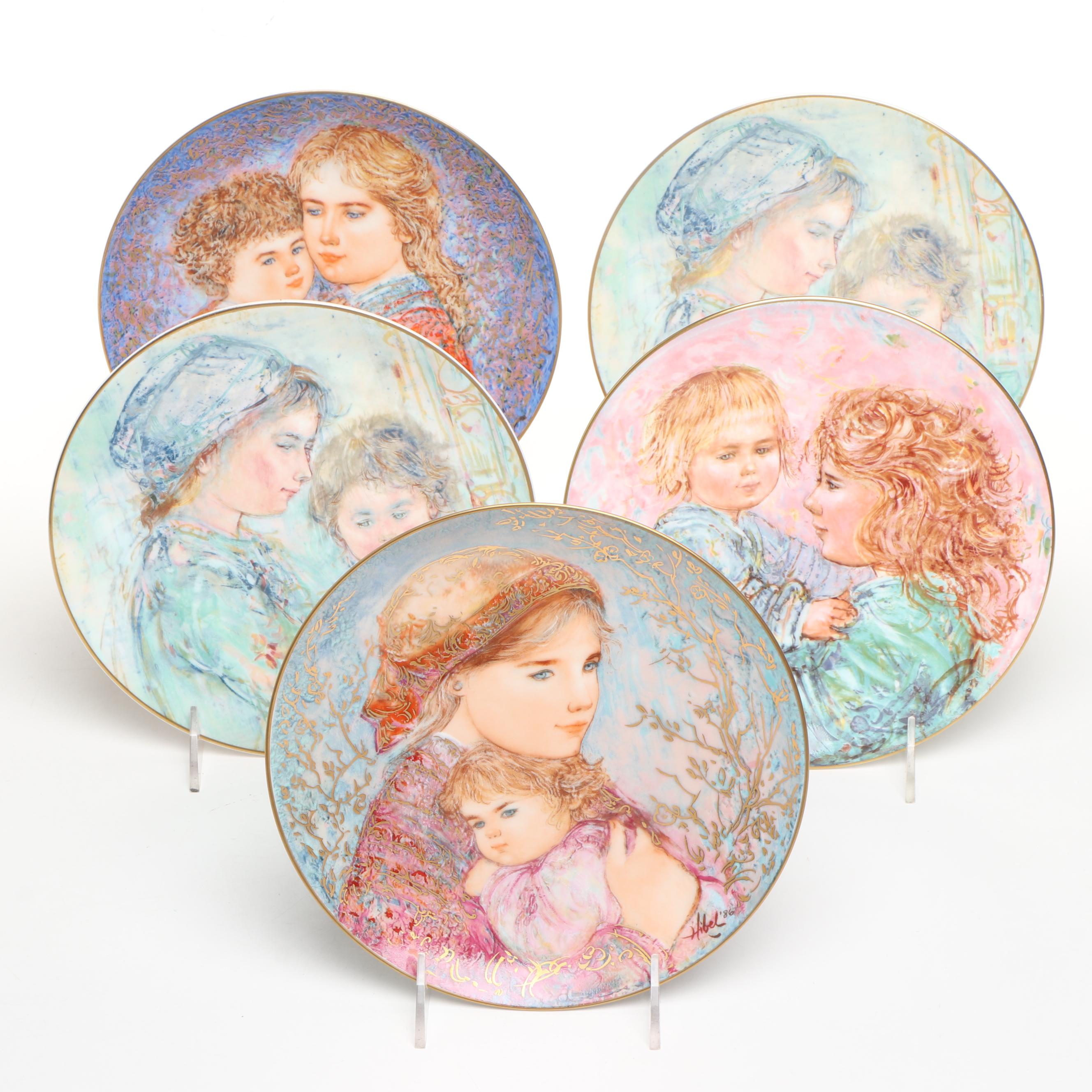 Edna Hibel "Colette and Child" and More Mother's Day Series Porcelain Plates