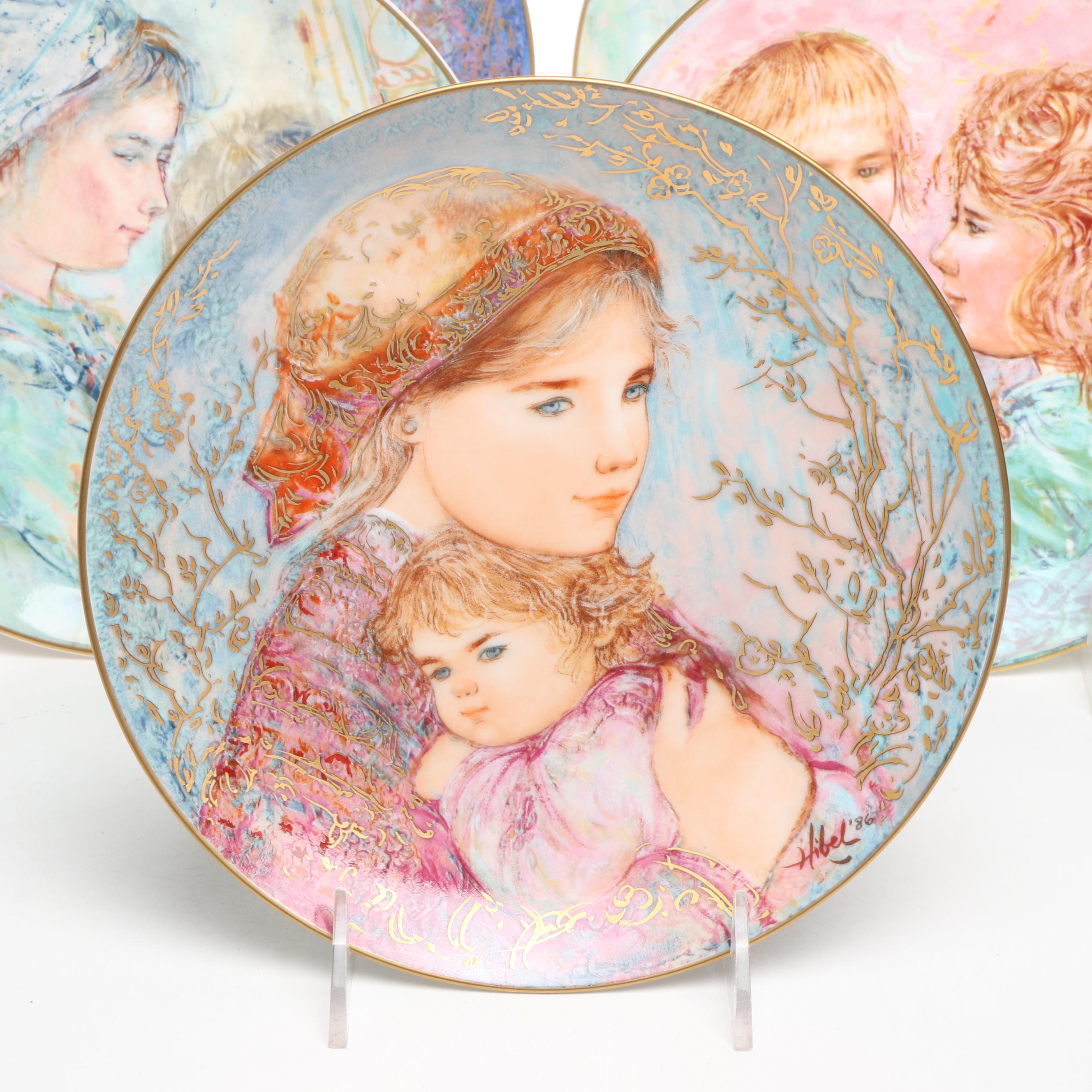 Edna Hibel "Colette and Child" and More Mother's Day Series Porcelain Plates
