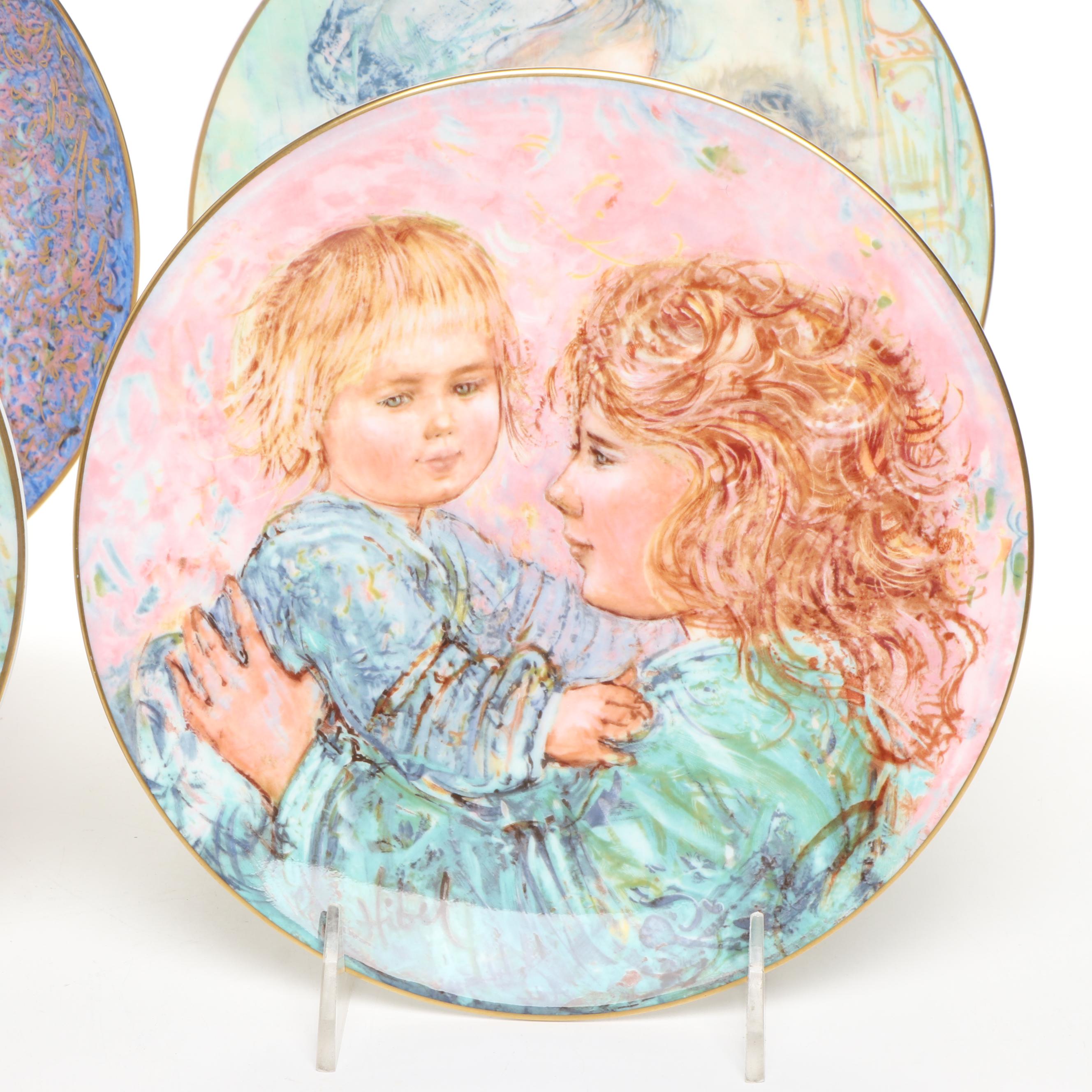 Edna Hibel "Colette and Child" and More Mother's Day Series Porcelain Plates