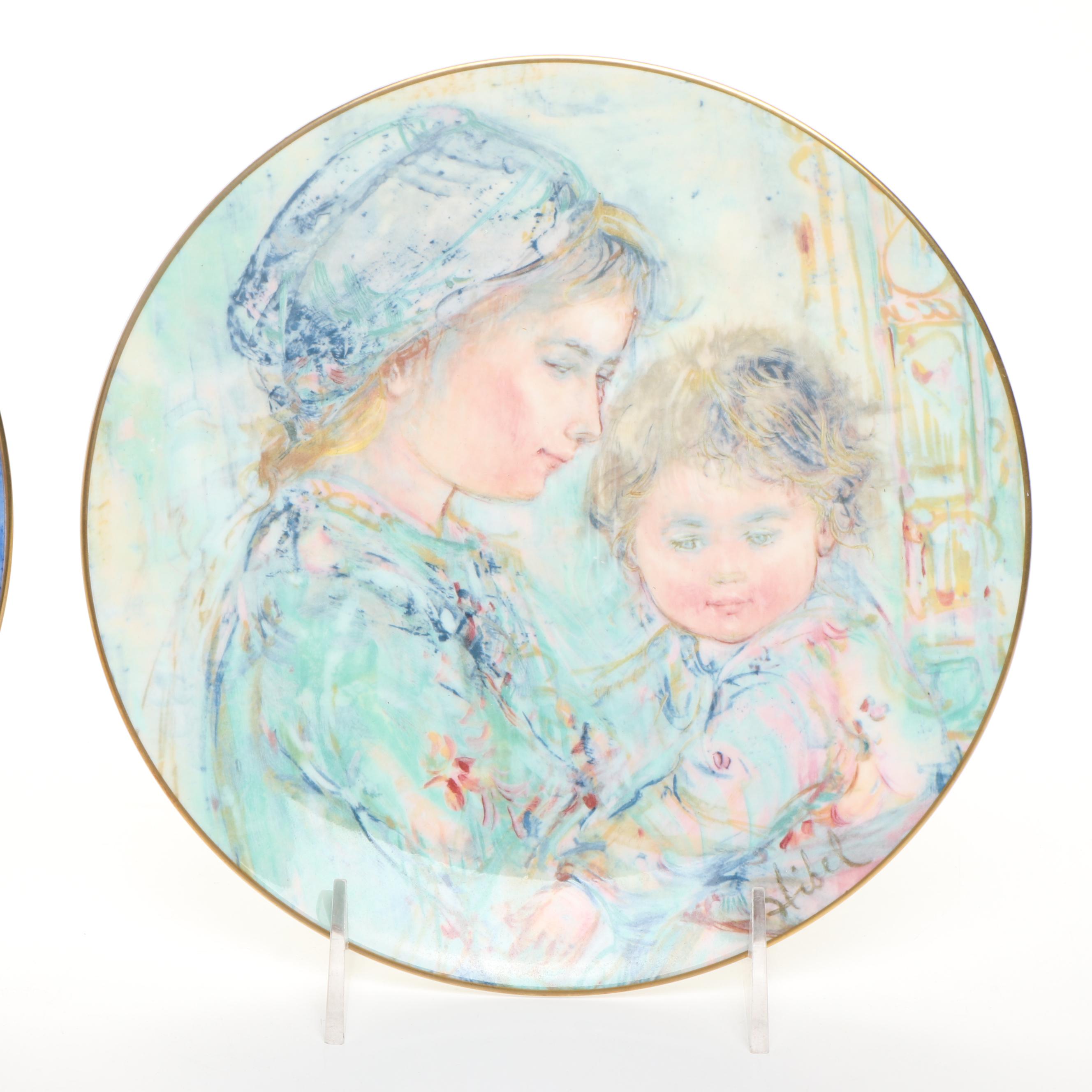 Edna Hibel "Colette and Child" and More Mother's Day Series Porcelain Plates
