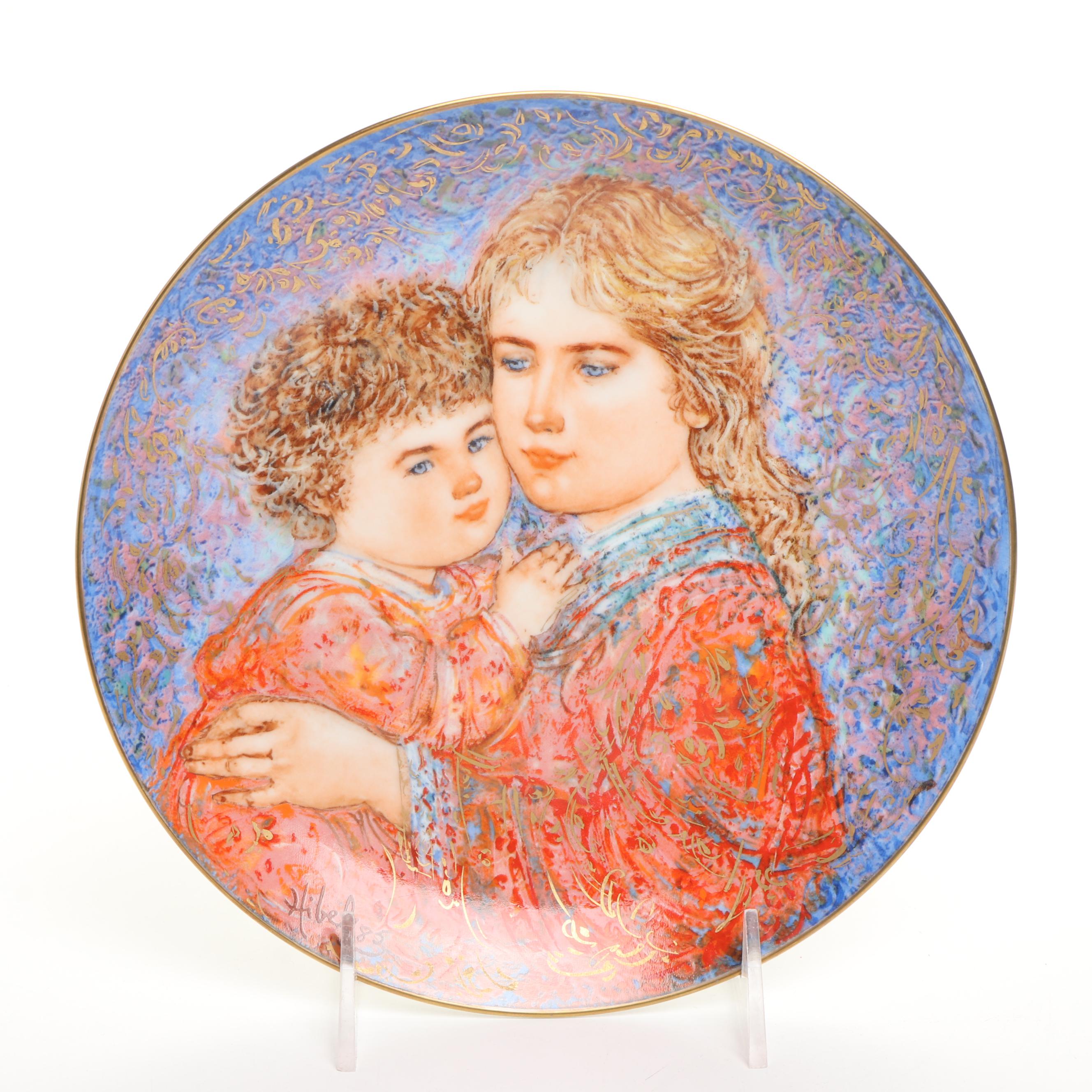 Edna Hibel "Colette and Child" and More Mother's Day Series Porcelain Plates
