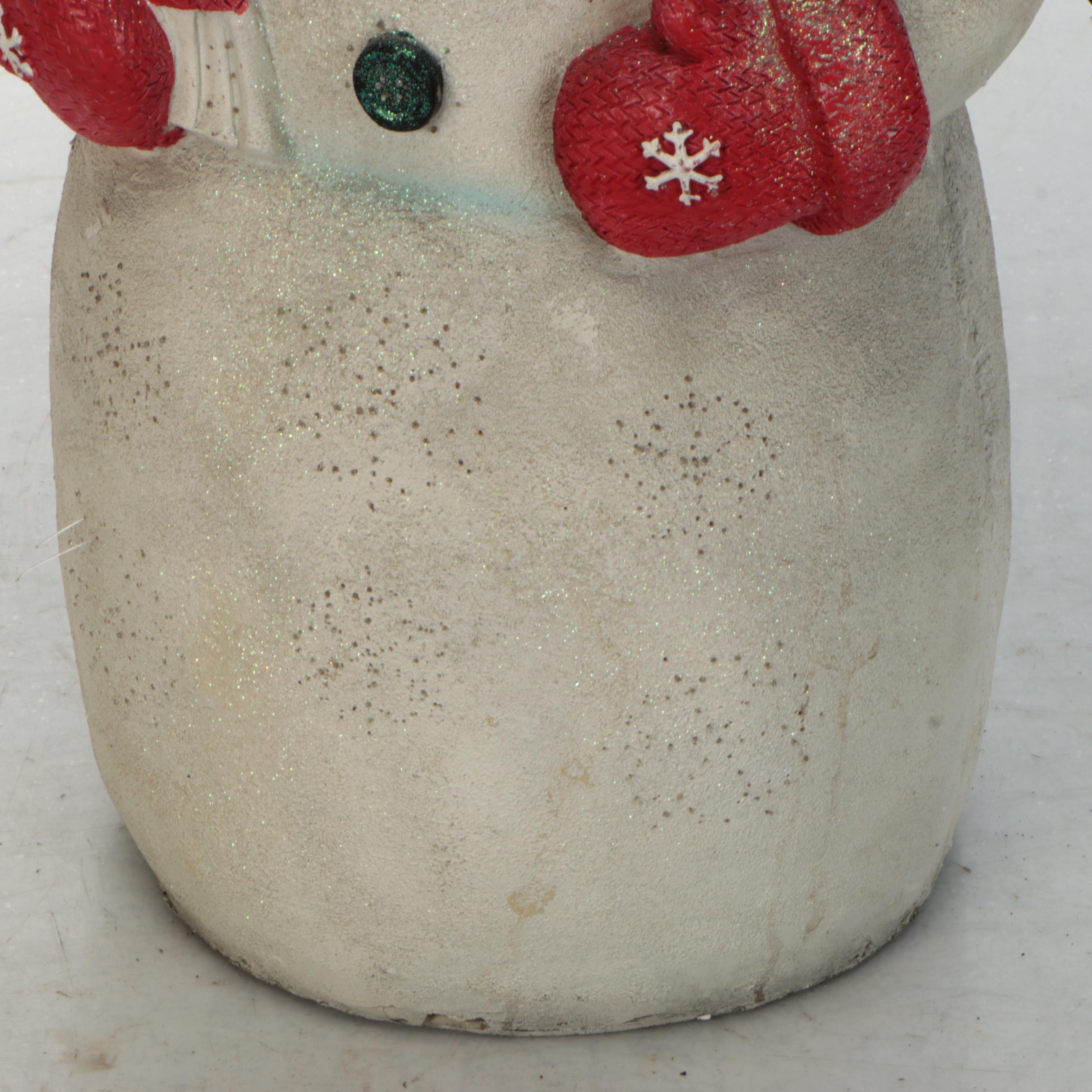 Christmas 32 Fiber Optic Snowmen with Animated Ski Figure