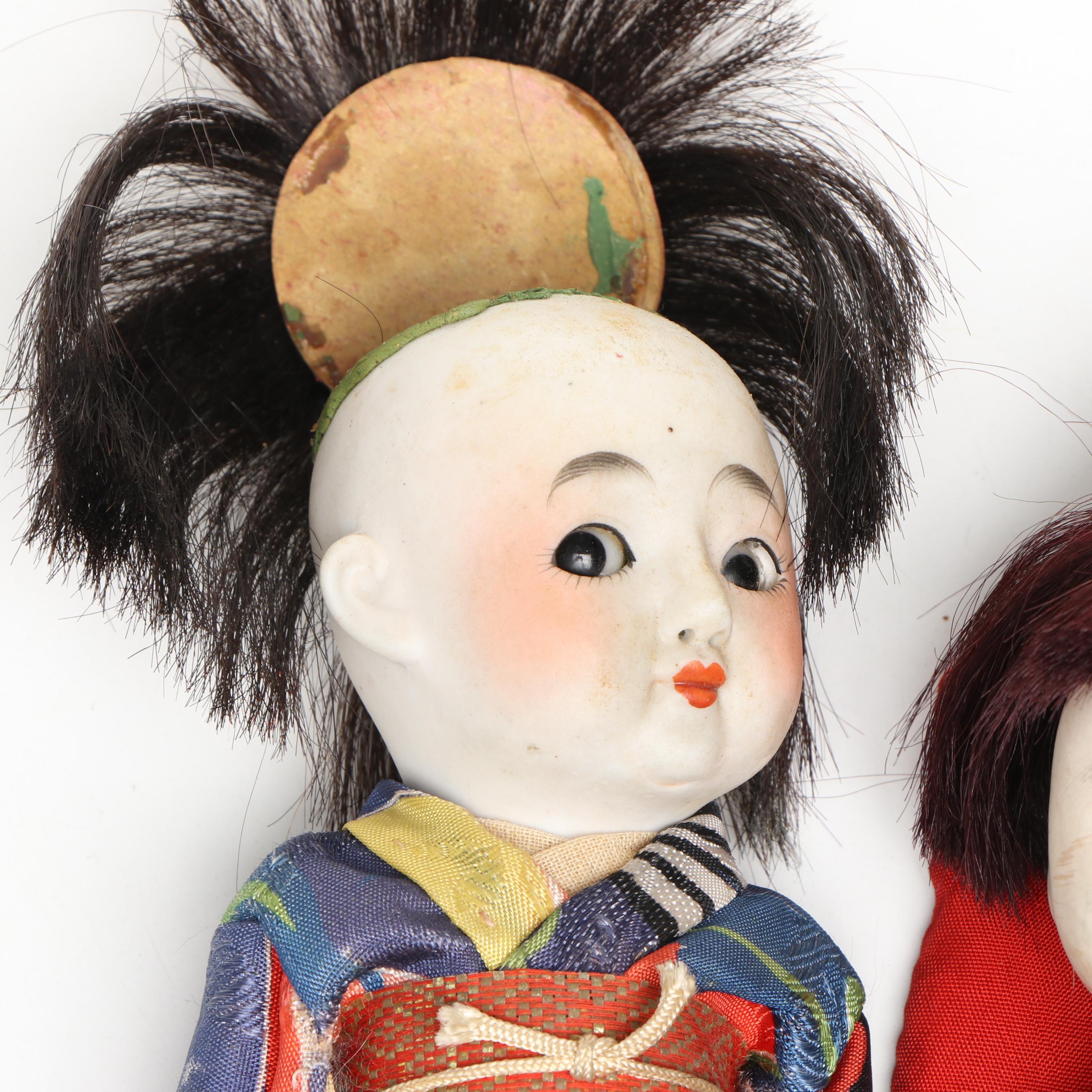 Japanese Plaster Dolls, Mid-20th Century