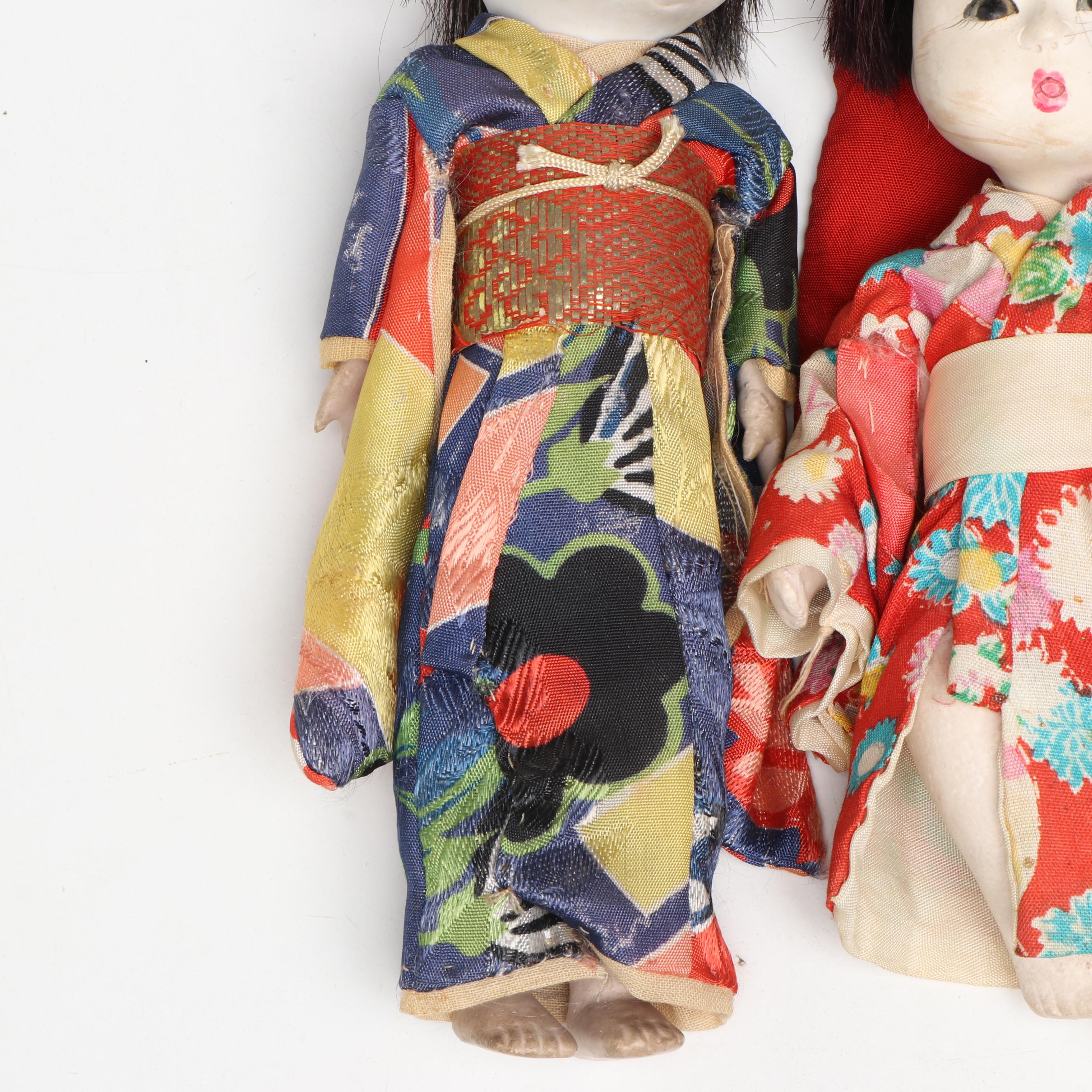 Japanese Plaster Dolls, Mid-20th Century