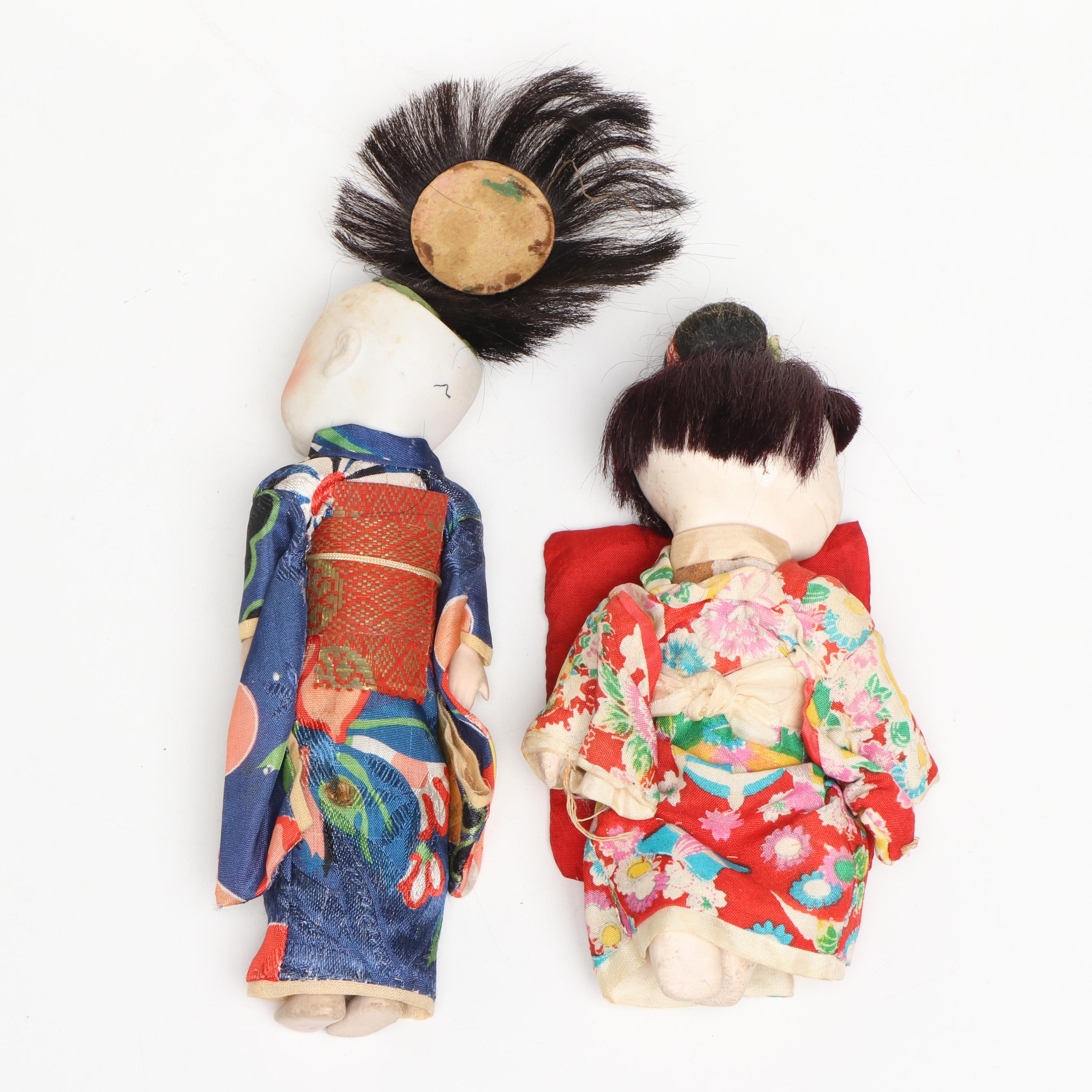 Japanese Plaster Dolls, Mid-20th Century