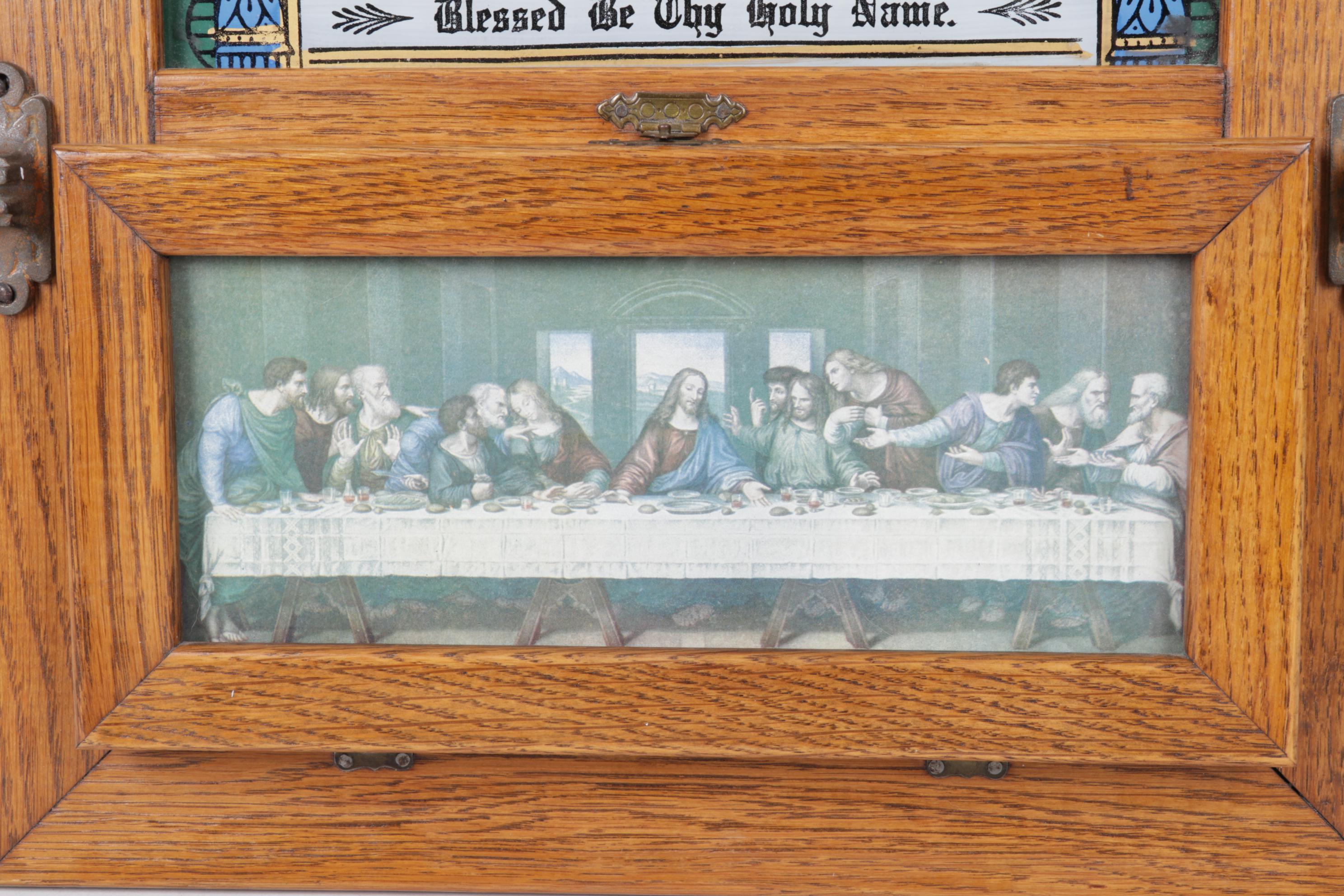 Reverse-Painted Viaticum Last Rites Cabinet