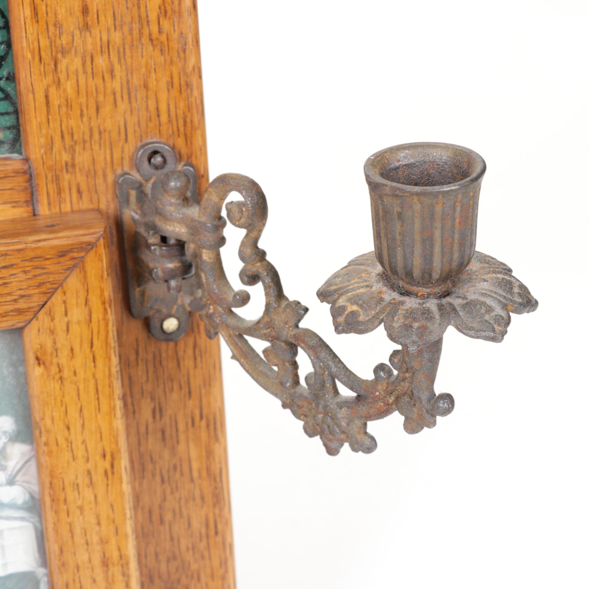 Reverse-Painted Viaticum Last Rites Cabinet