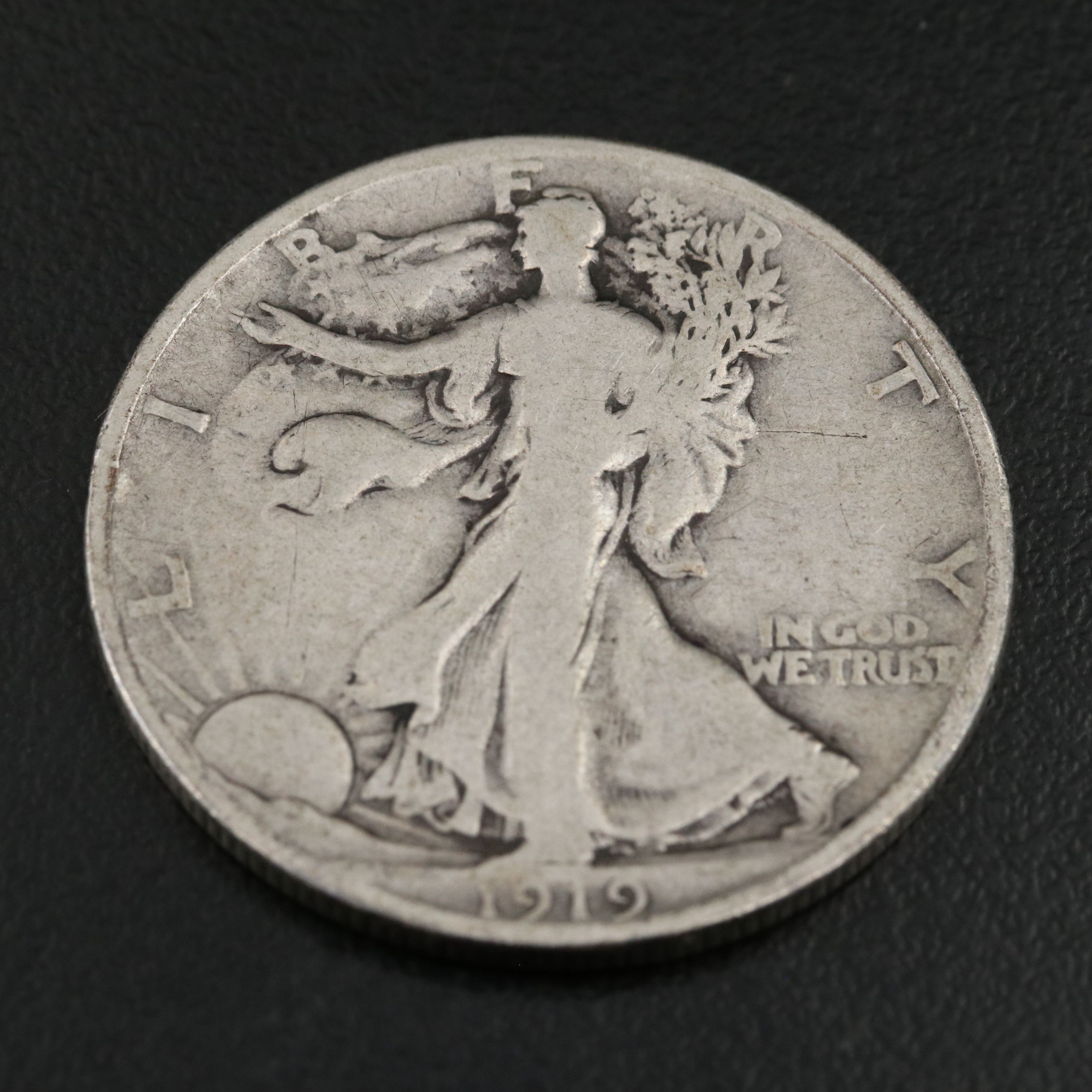 1919-D and 1938-D Walking Liberty Half Dollars