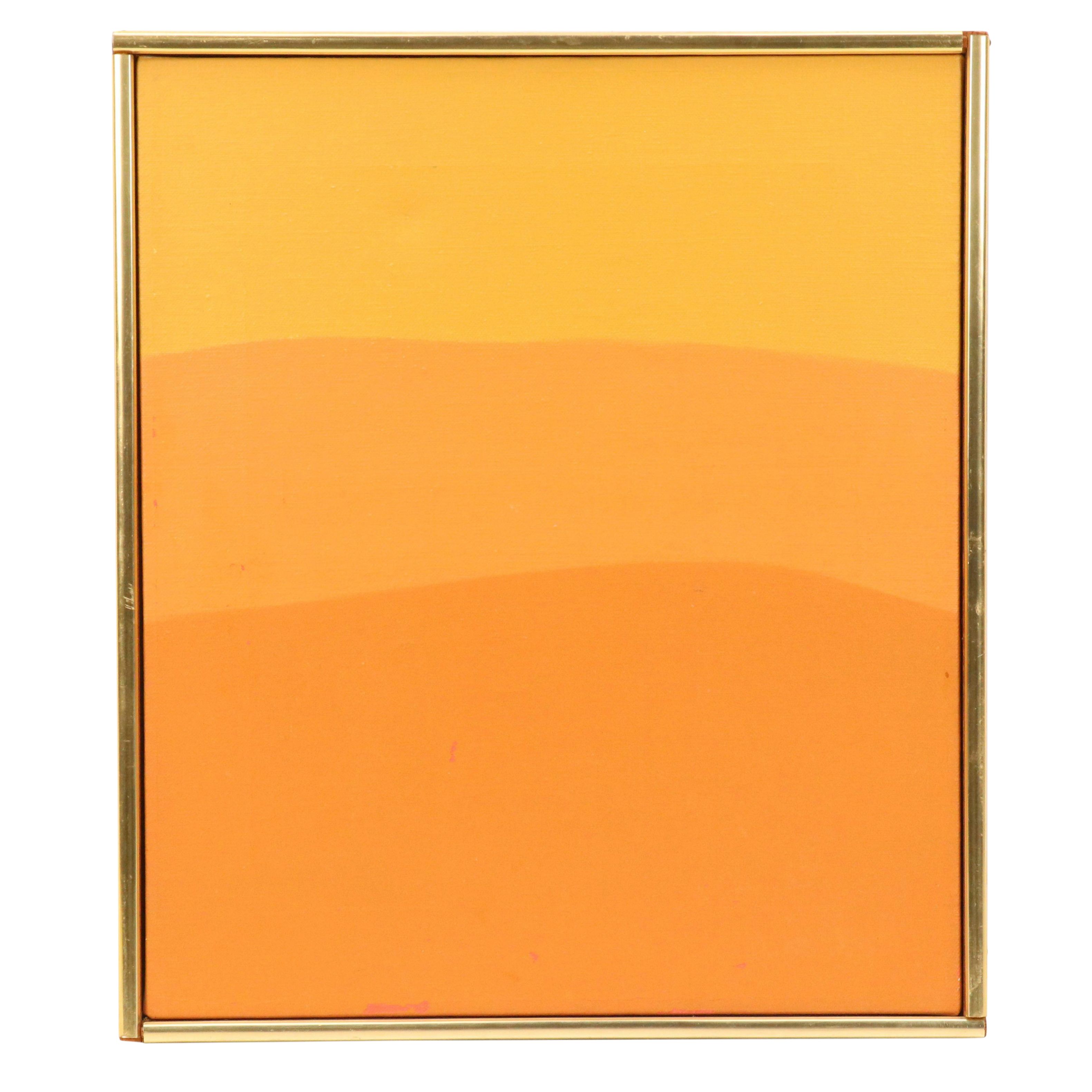 Abstract Landscape Oil Painting, Late 20th Century