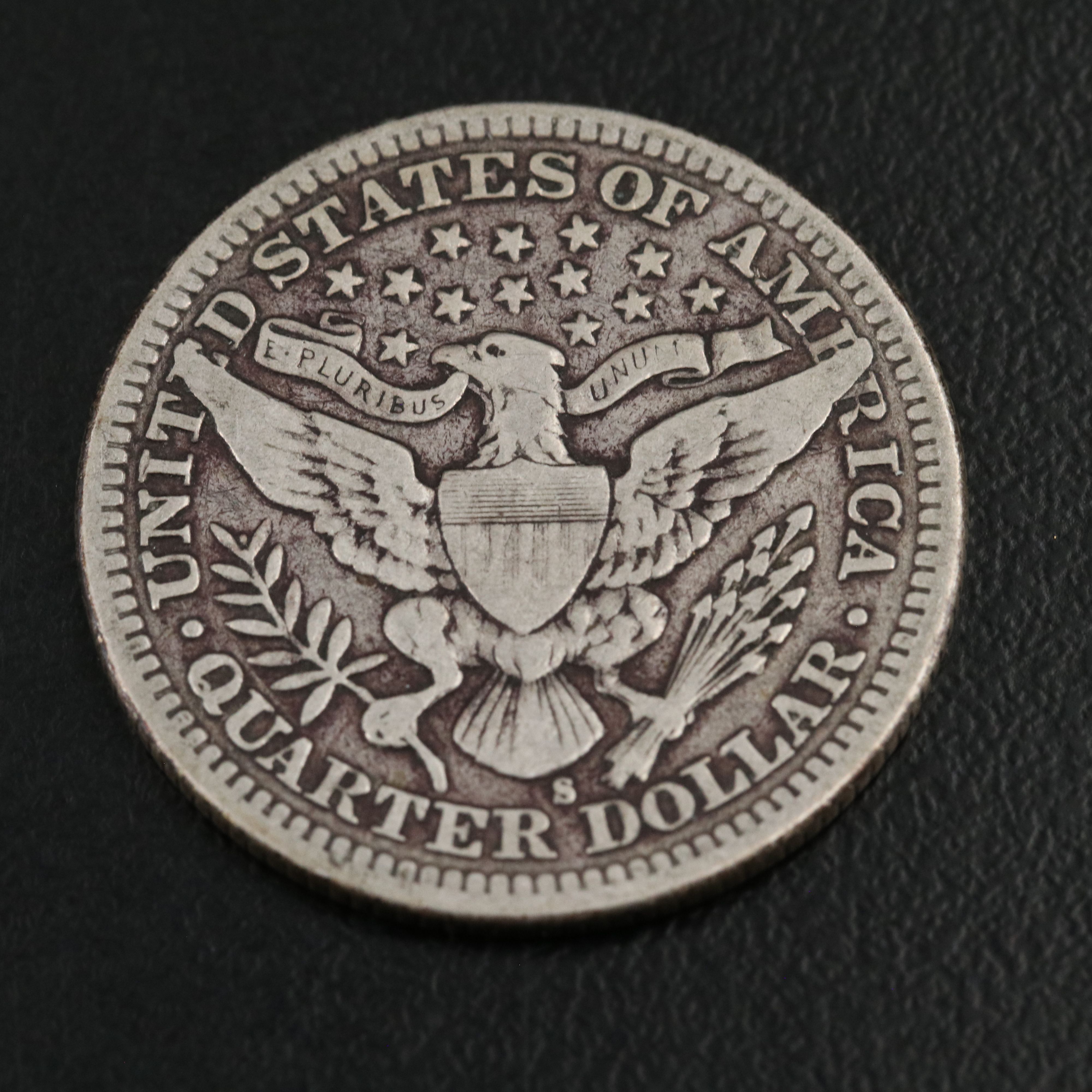Two Barber Quarters and a Barber Half Dollar