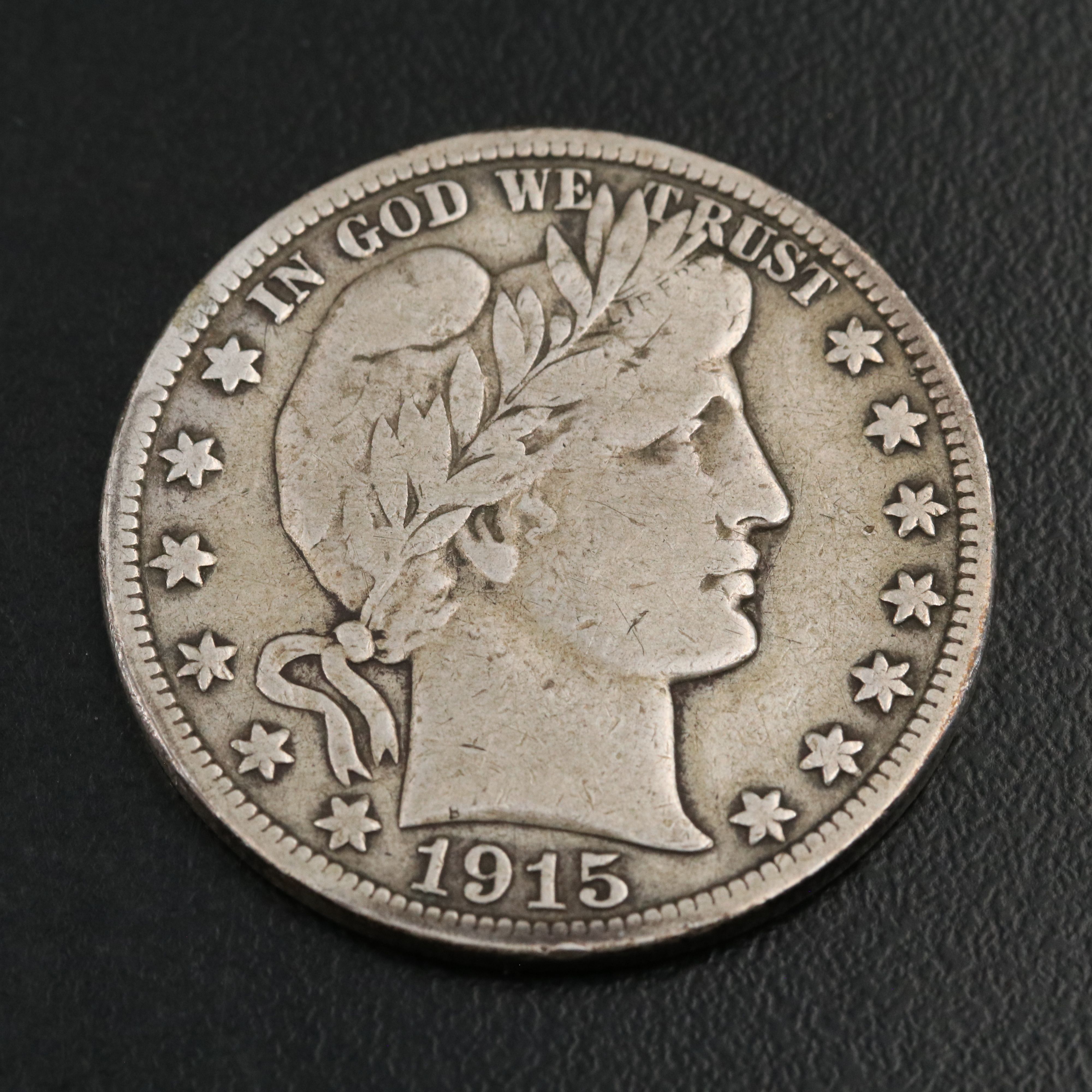 Two Barber Quarters and a Barber Half Dollar