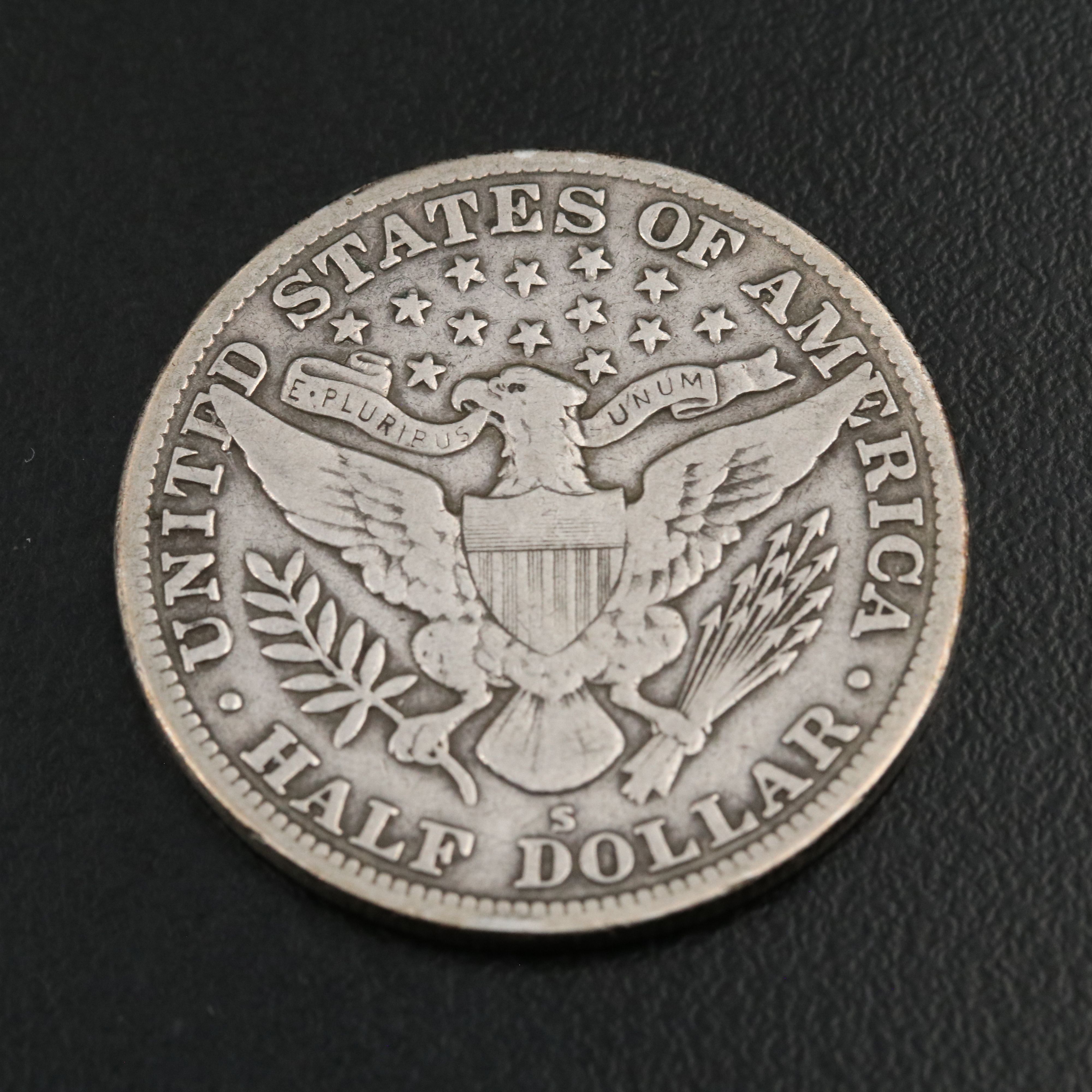 Two Barber Quarters and a Barber Half Dollar